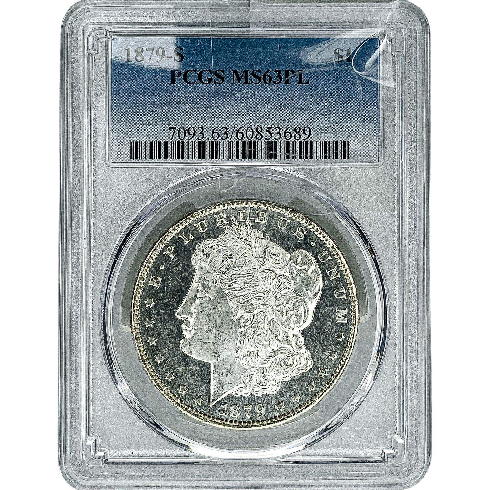 1879-S Morgan Silver Dollar PCGS MS63 PL: 1879-S Morgan Silver Dollar PCGS MS63 PL