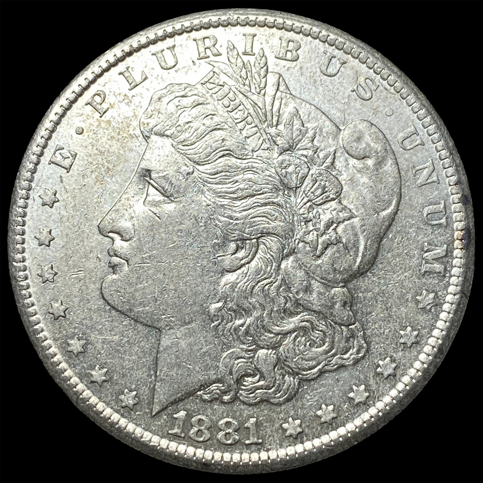 1881-S Silver Morgan Dollar CLOSELY UNCIRCULATED: 1881-S Silver Morgan Dollar CLOSELY UNCIRCULATED