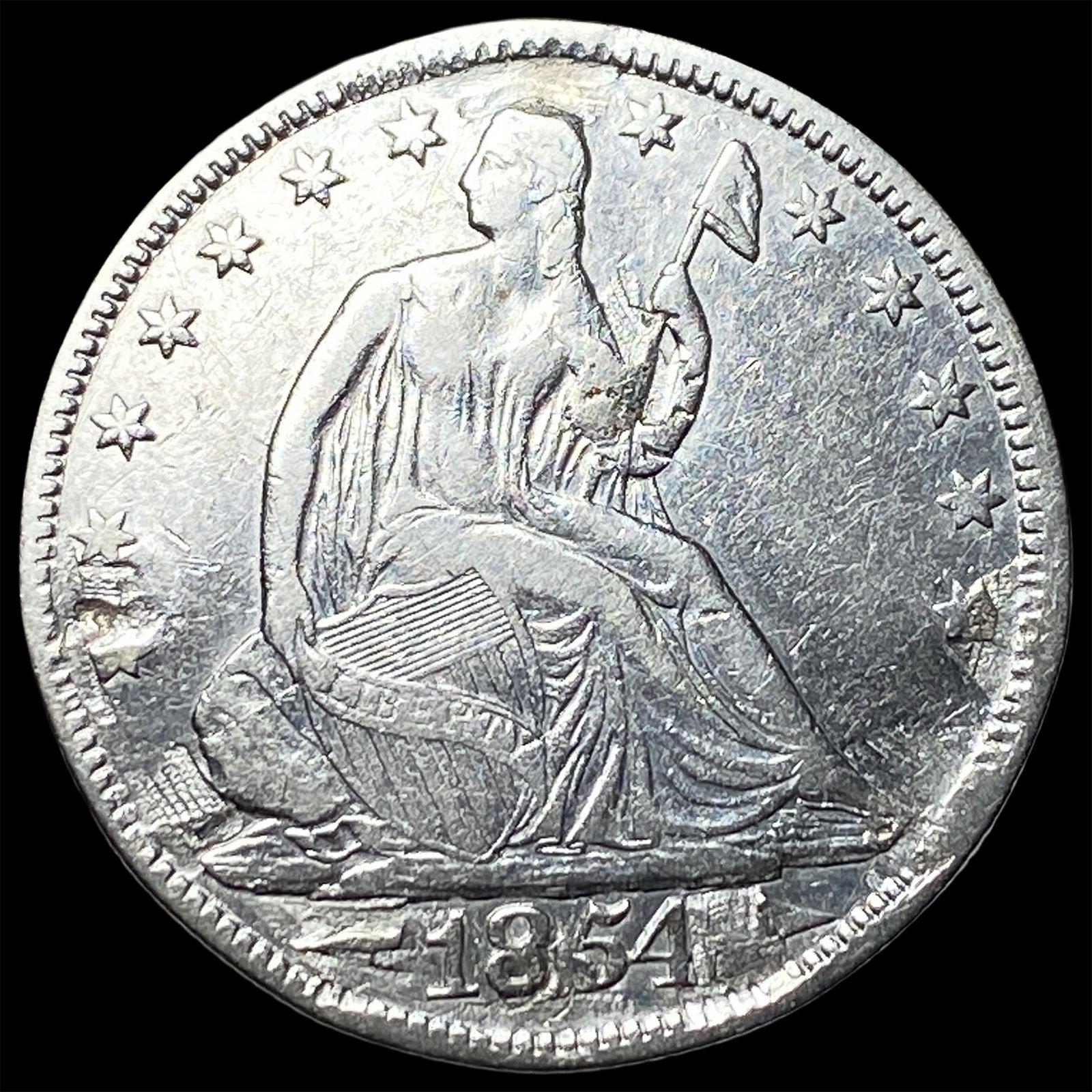 1854 Arrows Seated Liberty Half Dollar HIGH GRADE: 1854 Arrows Seated Liberty Half Dollar HIGH GRADE