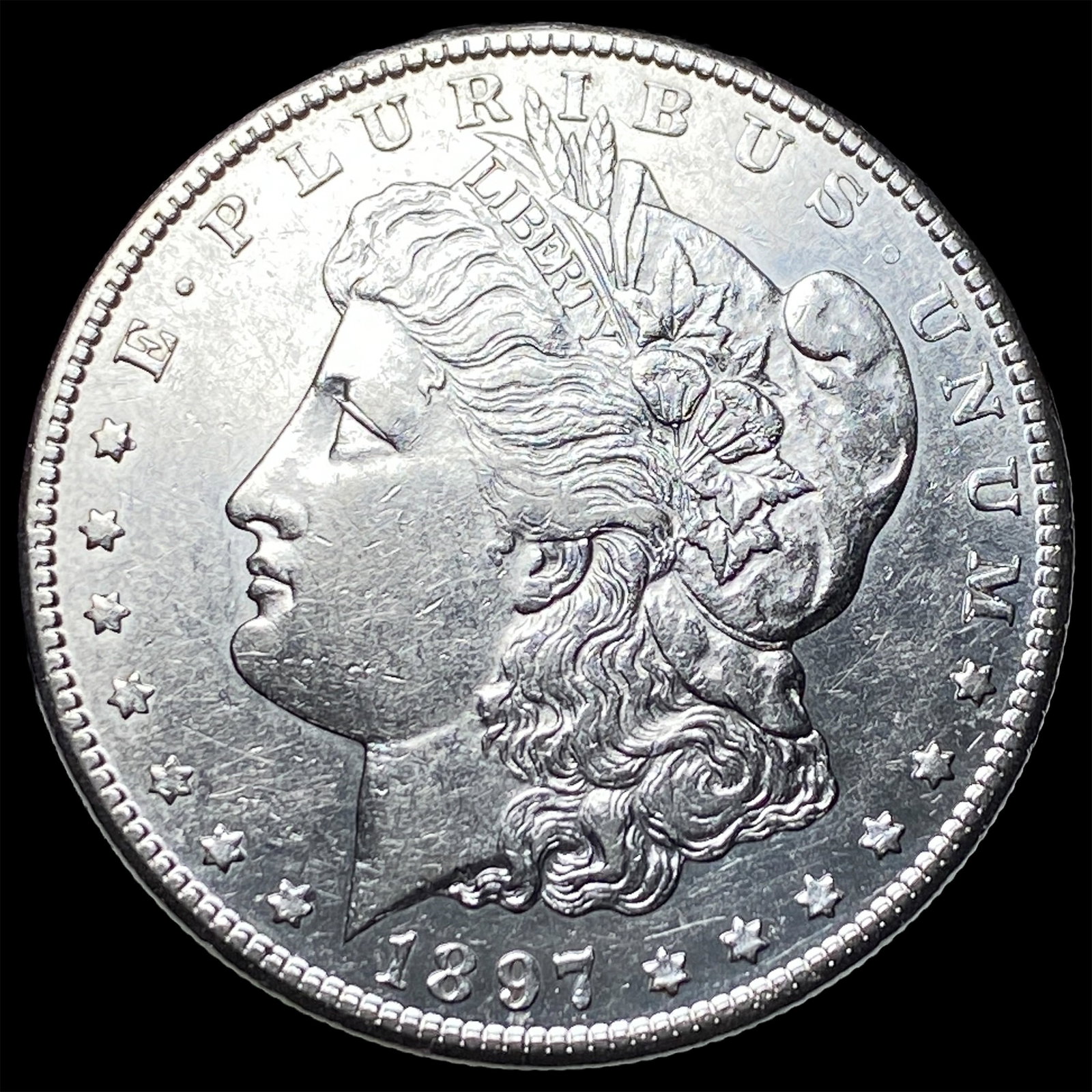1897-S Silver Morgan Dollar CHOICE AU: 1897-S Silver Morgan Dollar CHOICE AU