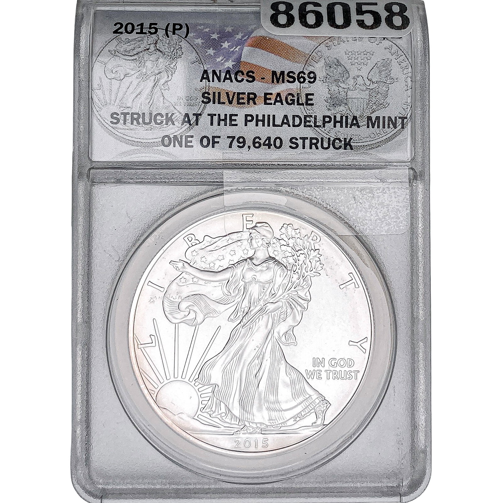 2015 Silver Eagle ANACS MS69: 2015 Silver Eagle ANACS MS69