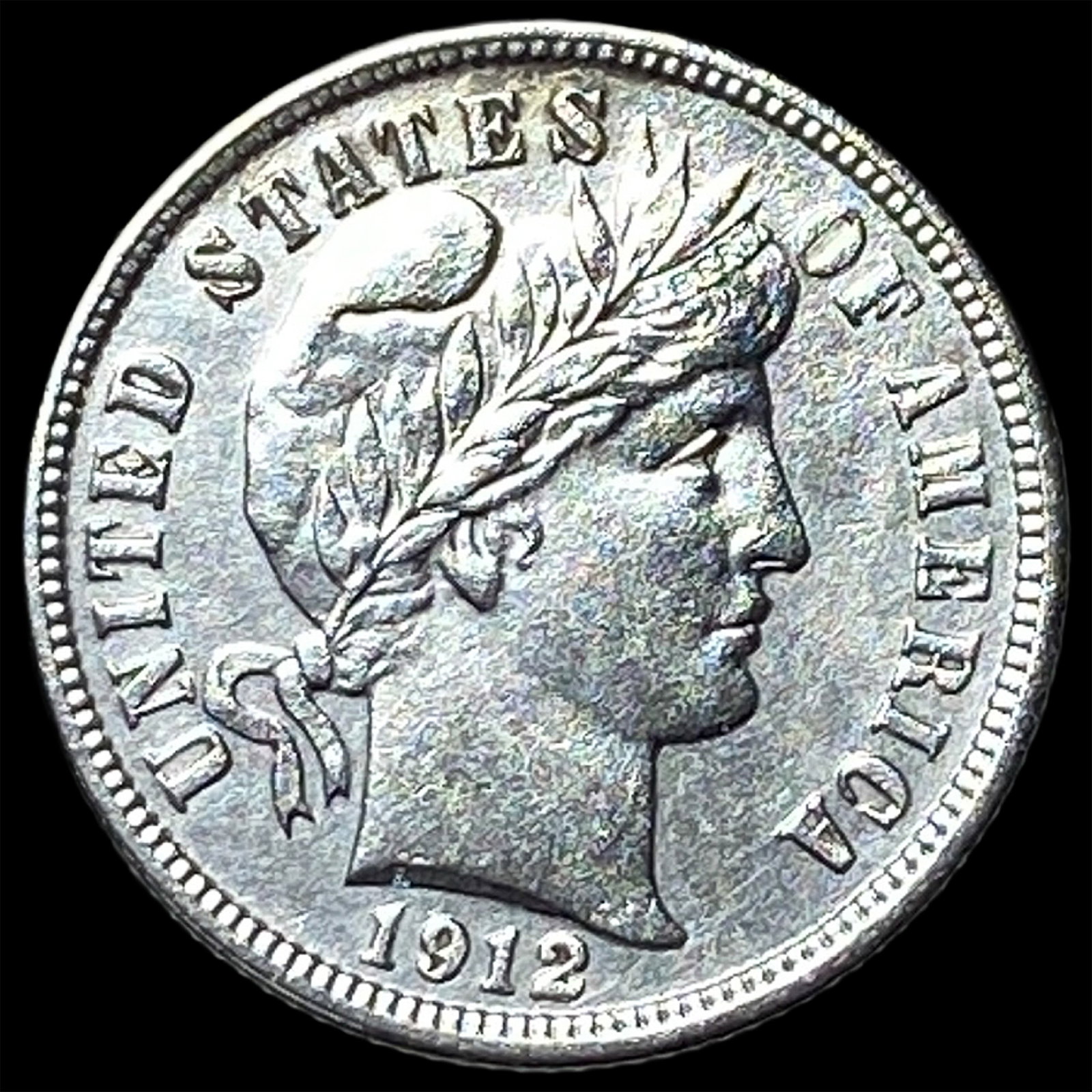 1912 Barber Dime CHOICE BU: 1912 Barber Dime CHOICE BU