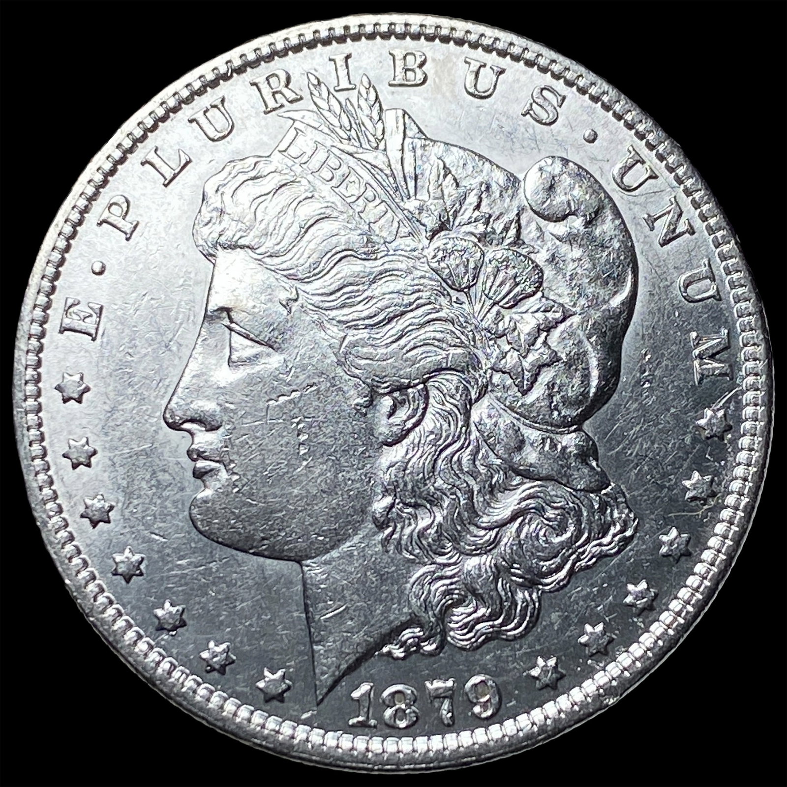 1879-S Silver Morgan Dollar CHOICE AU: 1879-S Silver Morgan Dollar CHOICE AU