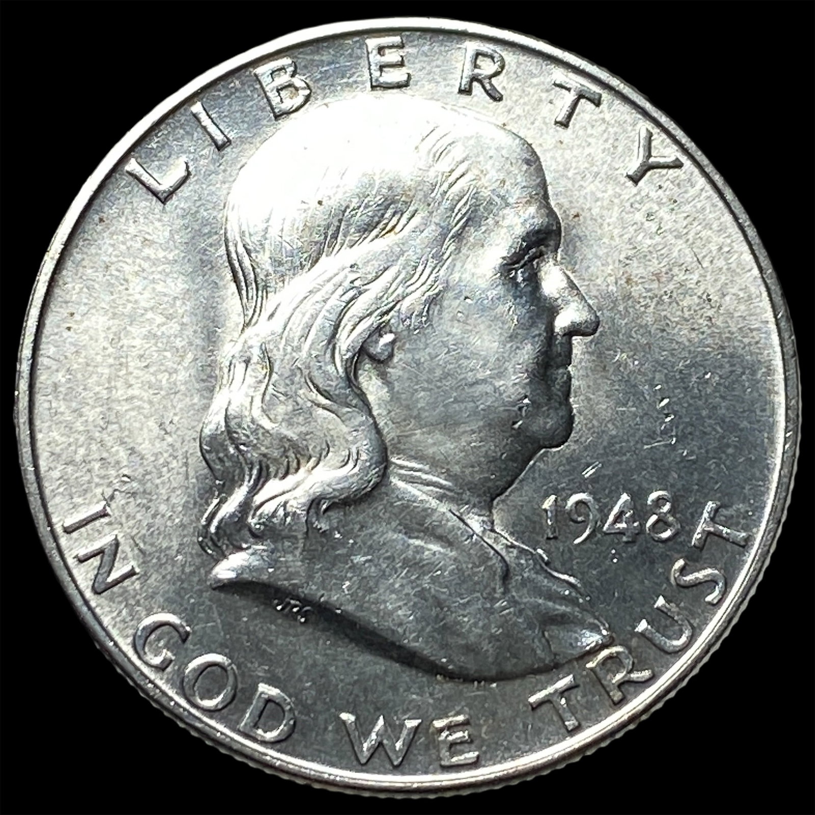 1948-D Silver Half Dollar Franklin UNCIRCULATED: 1948-D Silver Half Dollar Franklin UNCIRCULATED