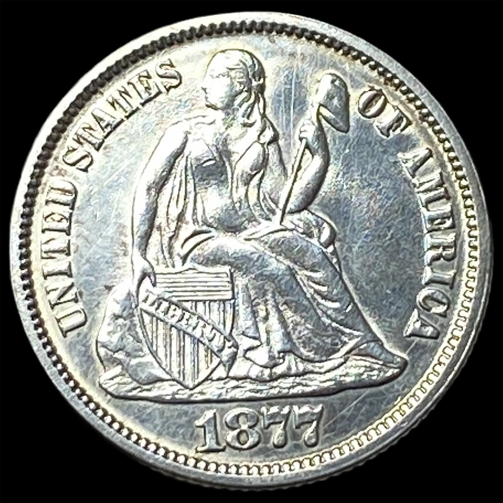 1877 Seated Liberty Dime UNCIRCULATED: 1877 Seated Liberty Dime UNCIRCULATED