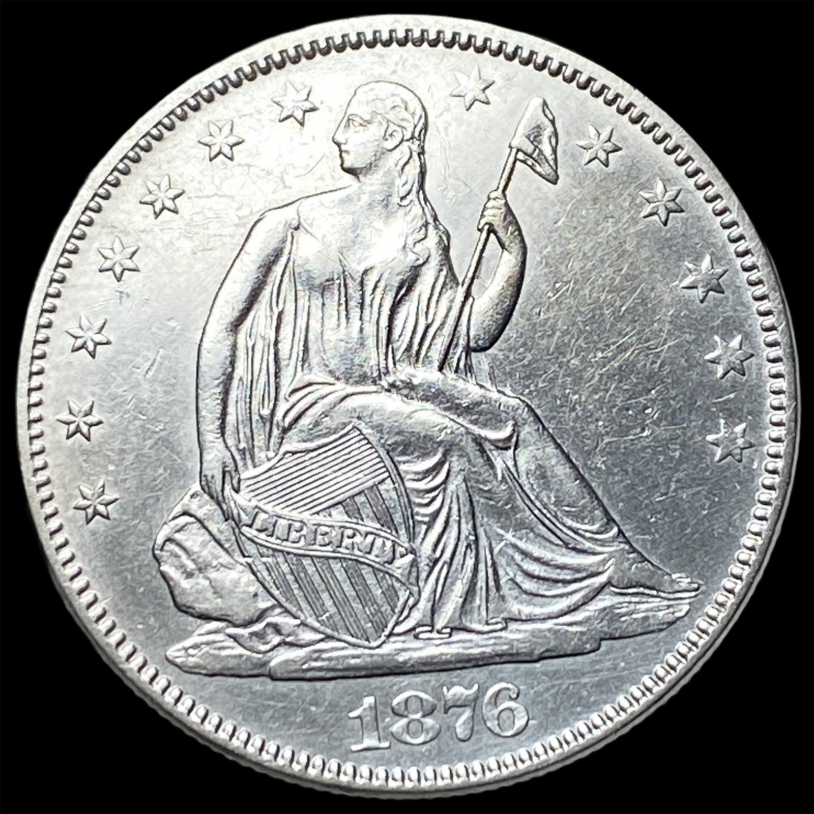 1876 Seated Liberty Half Dollar CHOICE BU: 1876 Seated Liberty Half Dollar CHOICE BU