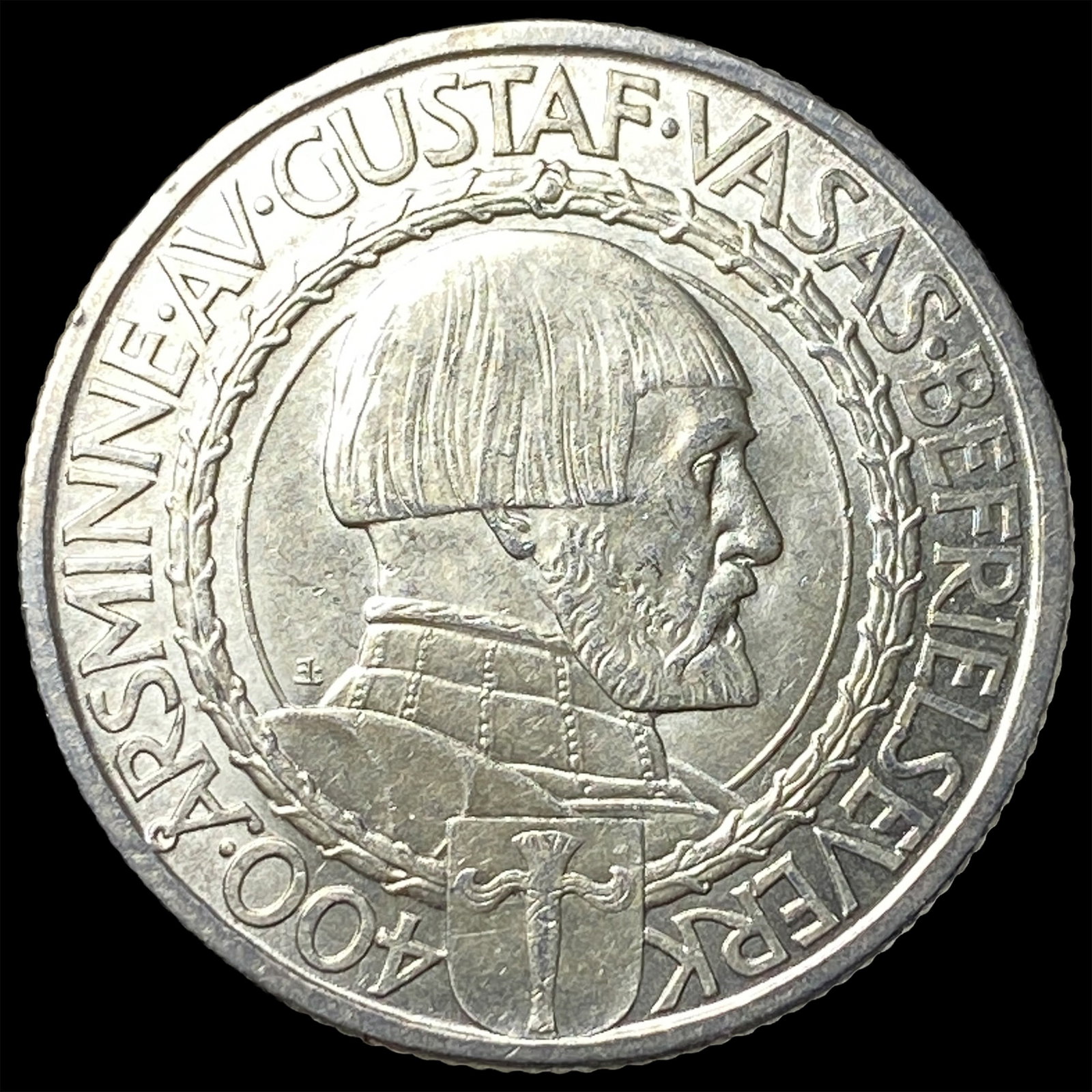 1921 Sweden Silver 2 Kroner UNCIRCULATED: 1921 Sweden Silver 2 Kroner UNCIRCULATED