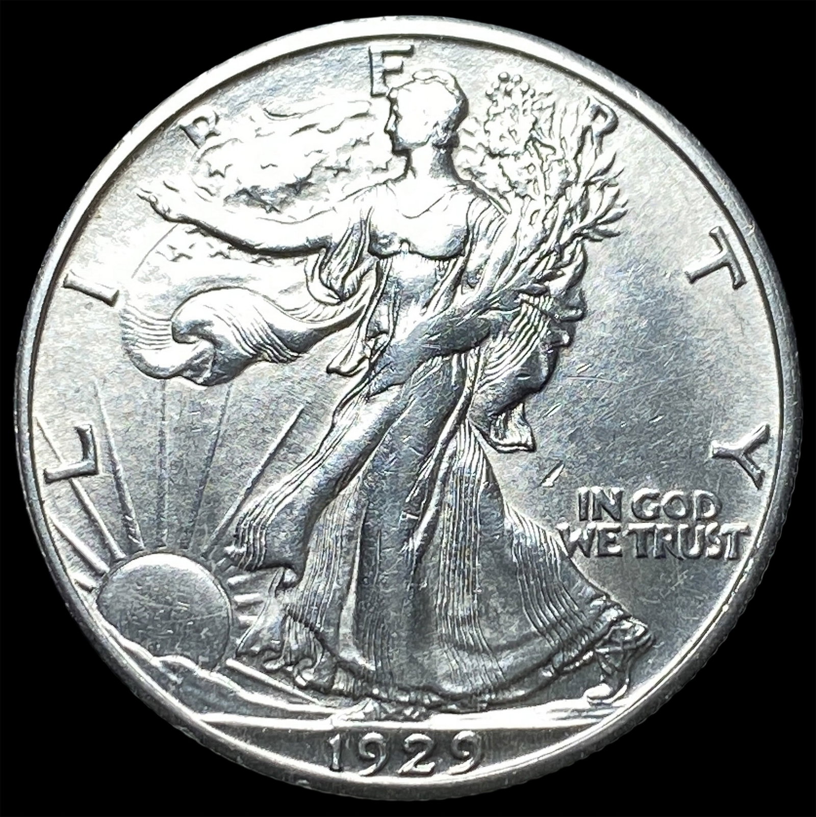 1929-D Silver Walking Liberty Half Dollar UNCIRCULATED: 1929-D Silver Walking Liberty Half Dollar UNCIRCULATED