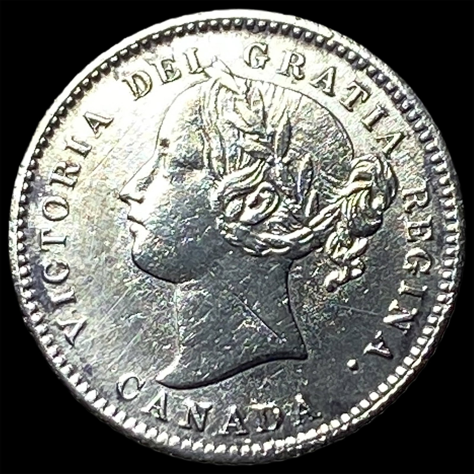 1874 Canada Silver 10 Cents CLOSELY UNCIRCULATED: 1874 Canada Silver 10 Cents CLOSELY UNCIRCULATED