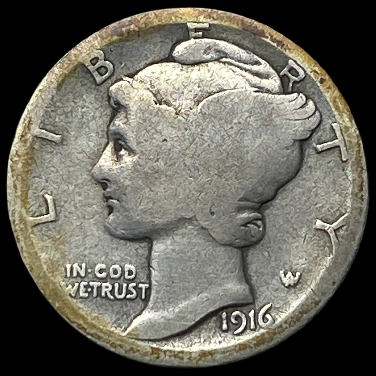 1916 Mercury Dime NICELY CIRCULATED: 1916 Mercury Dime NICELY CIRCULATED