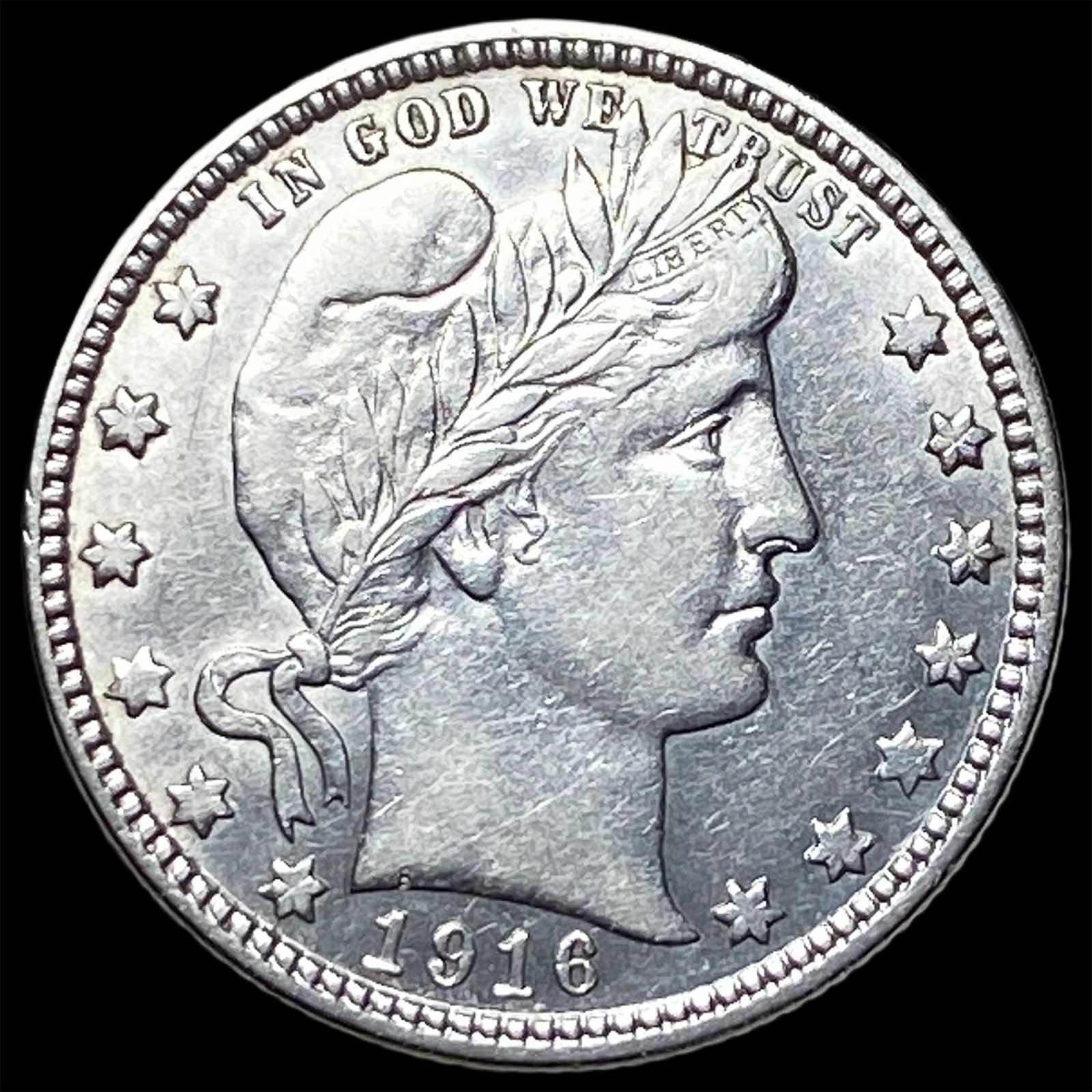 1916-D Silver Barber Quarter CHOICE BU: 1916-D Silver Barber Quarter CHOICE BU