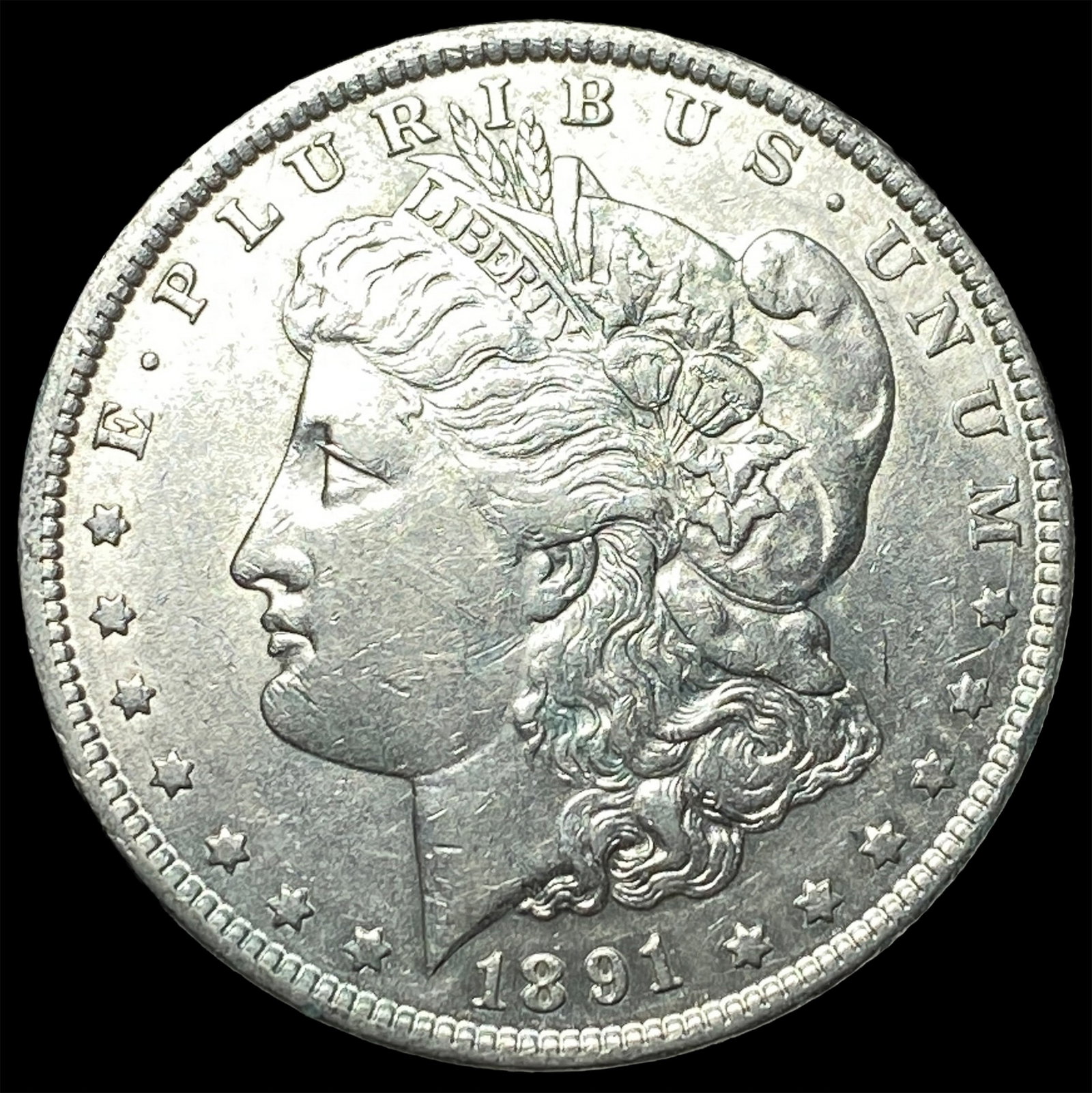 1891-S Silver Morgan Dollar CLOSELY UNCIRCULATED: 1891-S Silver Morgan Dollar CLOSELY UNCIRCULATED