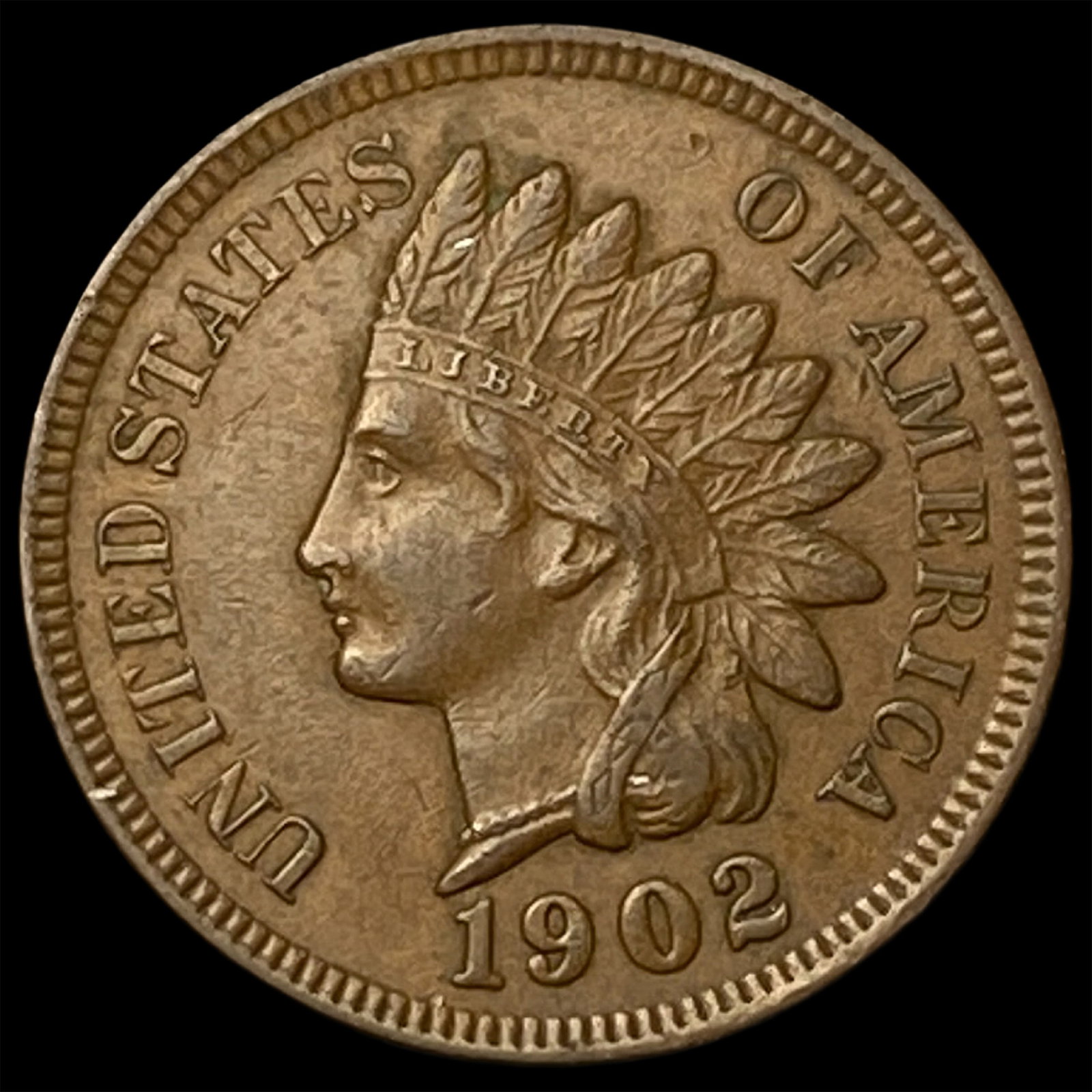 1902 Indian Head Cent CLOSELY UNCIRCULATED: 1902 Indian Head Cent CLOSELY UNCIRCULATED