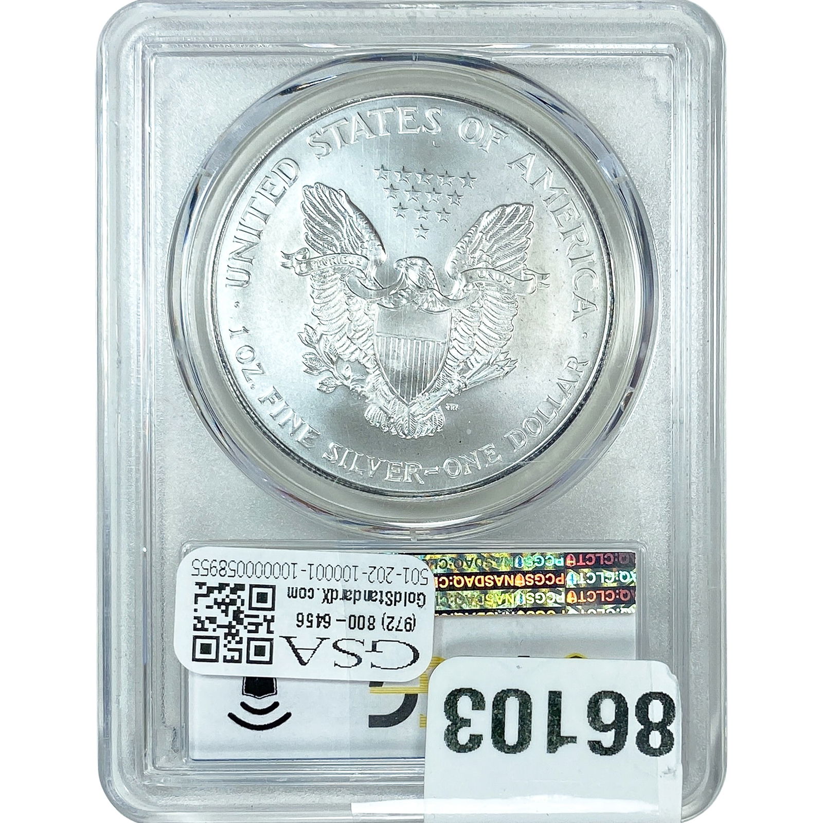 1996 Silver Eagle PCGS MS69 - 2