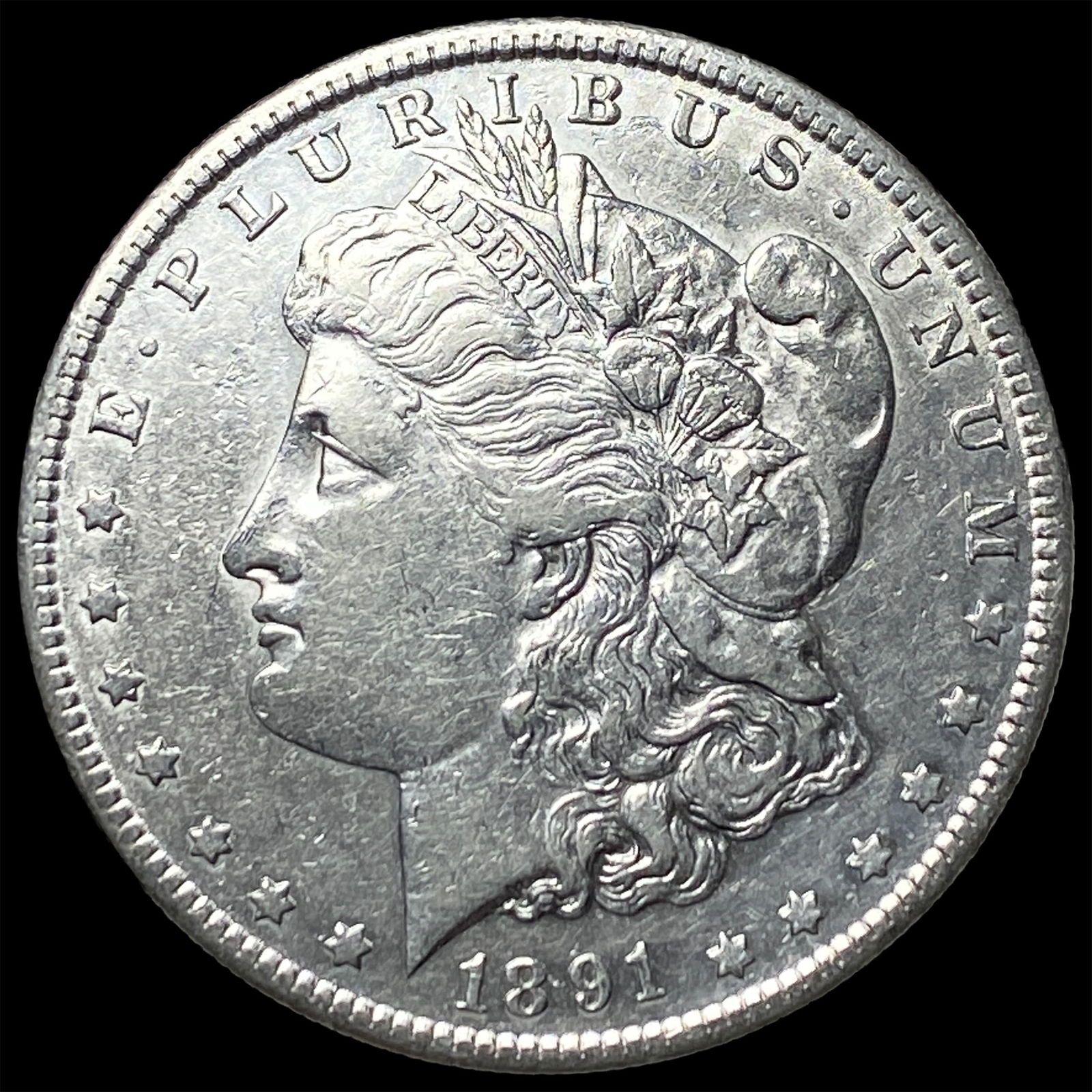 1891-S Silver Morgan Dollar CLOSELY UNCIRCULATED: 1891-S Silver Morgan Dollar CLOSELY UNCIRCULATED