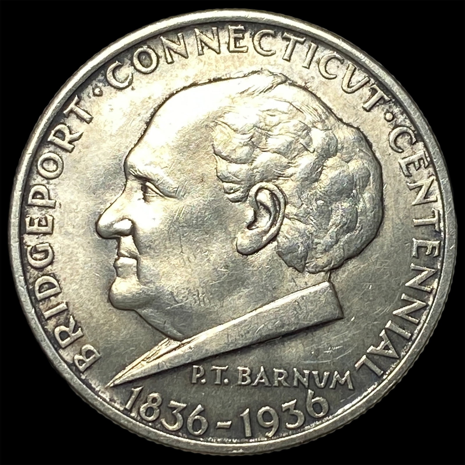 1936 Silver Bridgeport Centennial Half Dollar UNCIRCULATED: 1936 Silver Bridgeport Centennial Half Dollar UNCIRCULATED