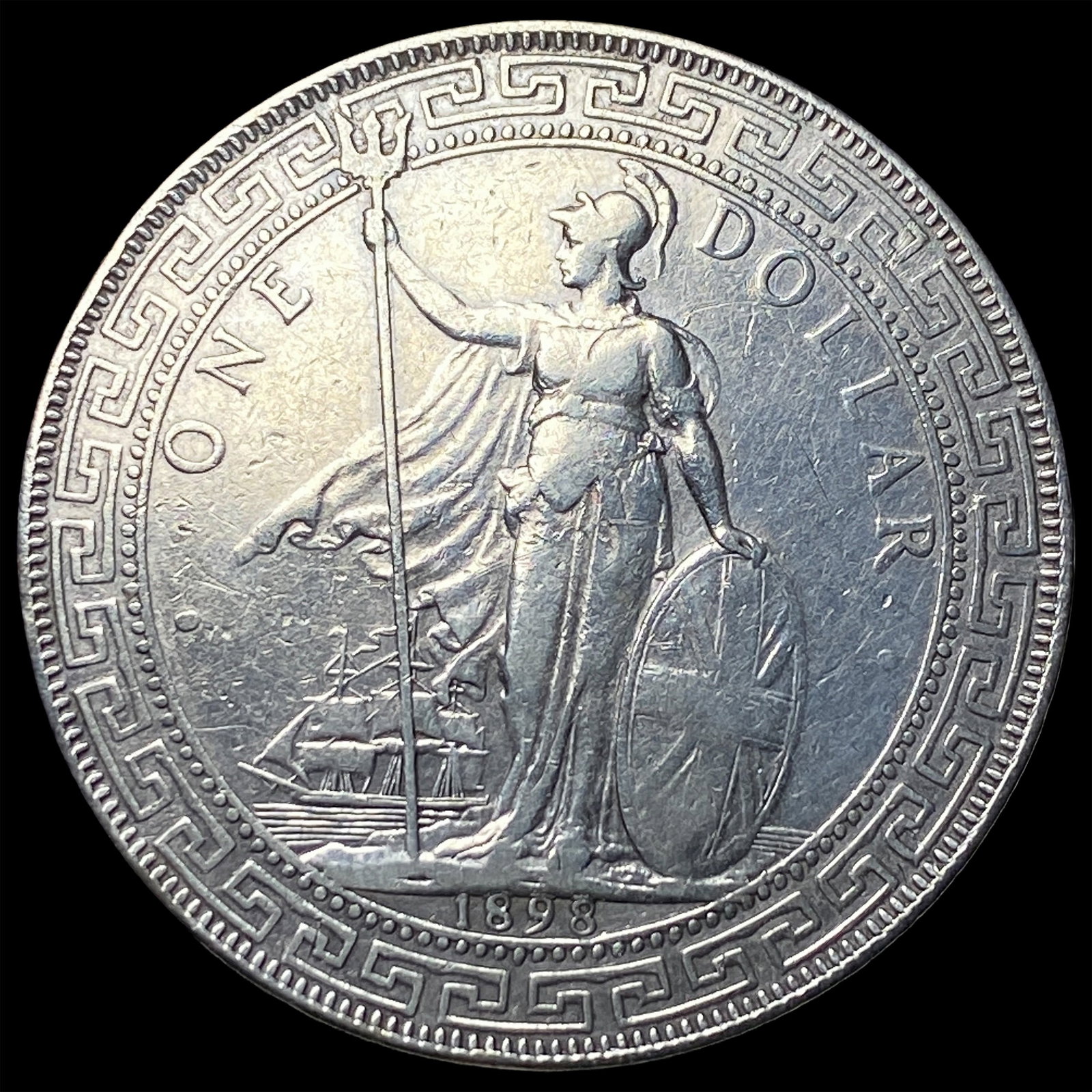 1898 Silver British Trade Dollar CLOSELY UNCIRCULATED: 1898 Silver British Trade Dollar CLOSELY UNCIRCULATED