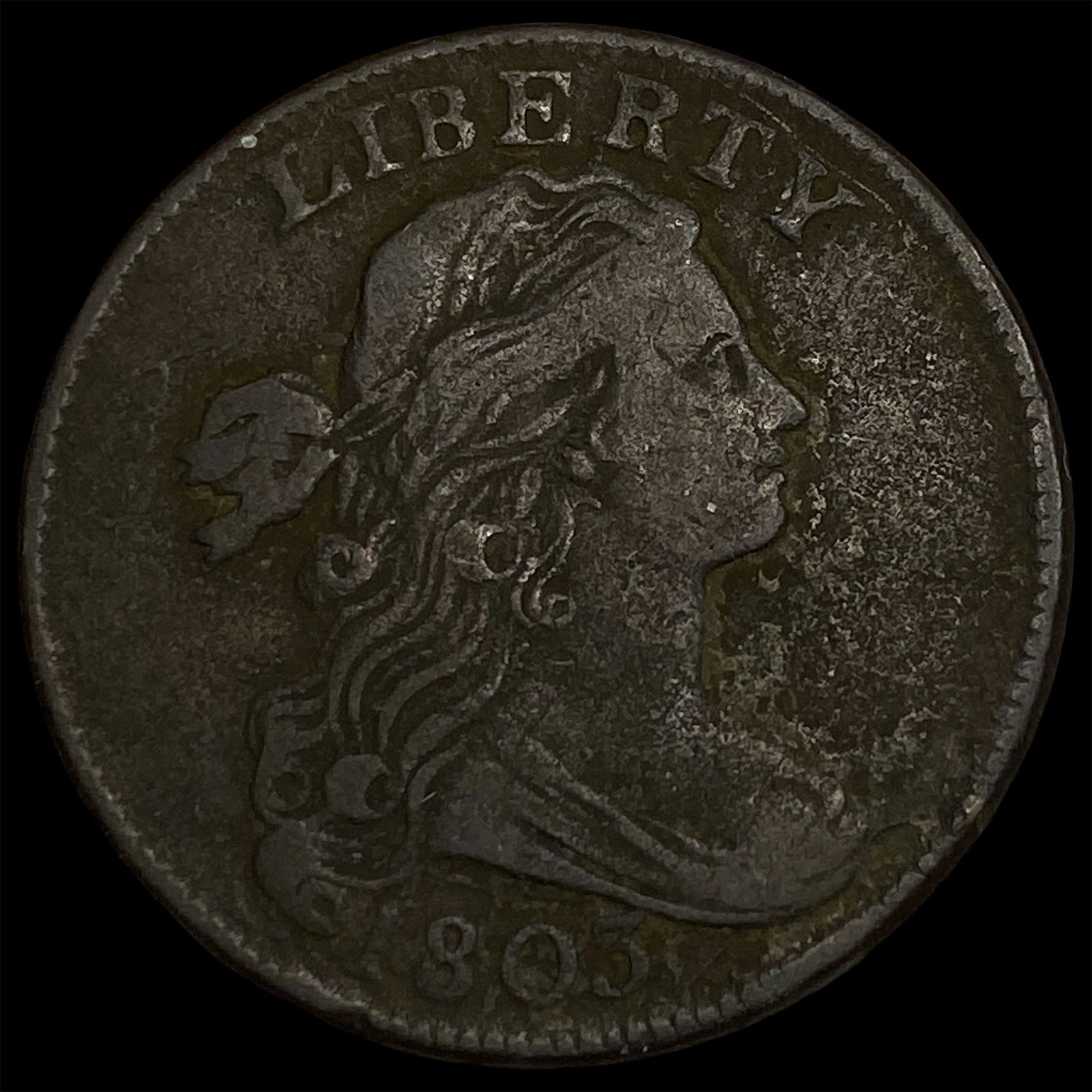 1803 Draped Bust Large Cent ABOUT UNCIRCULATED: 1803 Draped Bust Large Cent ABOUT UNCIRCULATED