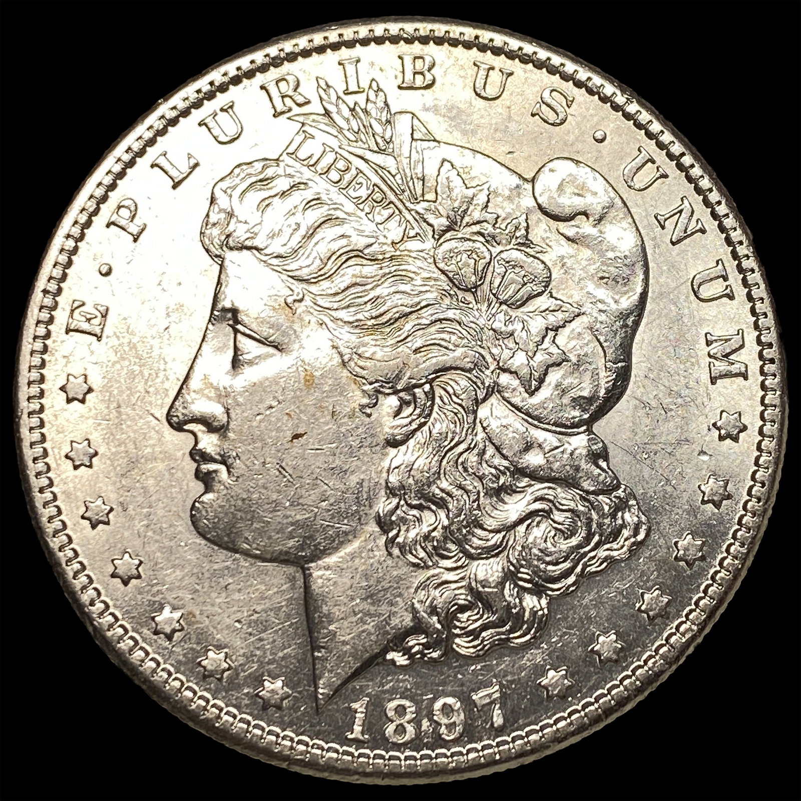 1897-S Silver Morgan Dollar CHOICE AU: 1897-S Silver Morgan Dollar CHOICE AU
