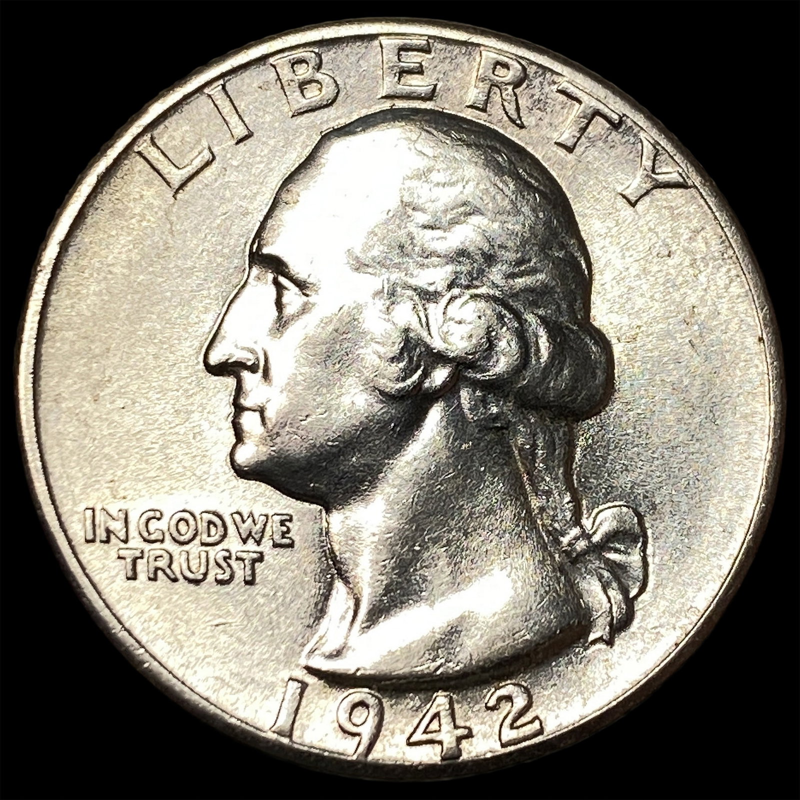 1942 Silver Washington Quarter CLOSELY UNCIRCULATED (1 of 2)