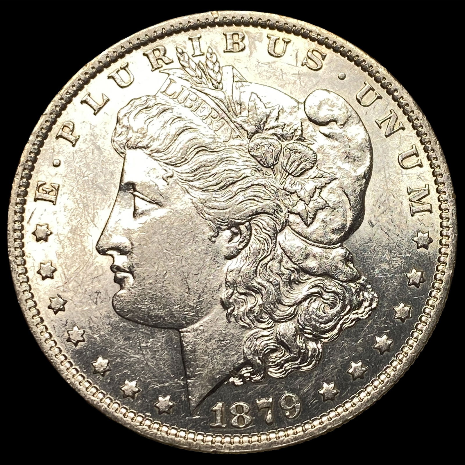 1879-S Silver Morgan Dollar CHOICE AU: 1879-S Silver Morgan Dollar CHOICE AU