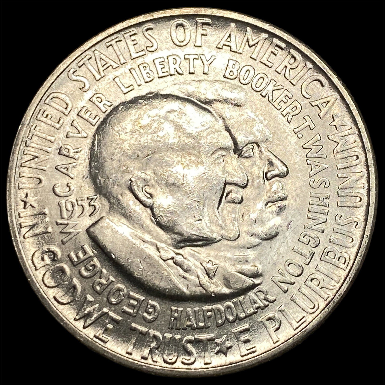 1953-S Silver Washington/Carver Half Dollar UNCIRCULATED: 1953-S Silver Washington/Carver Half Dollar UNCIRCULATED