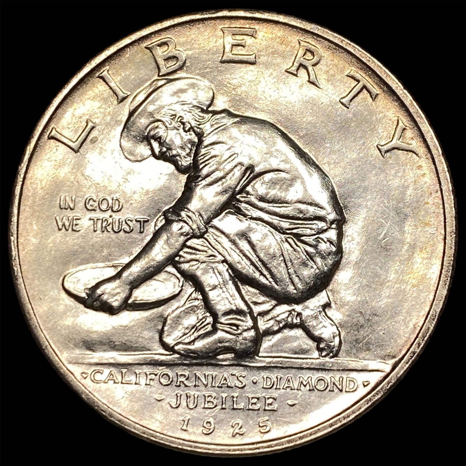 1925-S Silver California Jubilee Half Dollar CHOICE AU: 1925-S Silver California Jubilee Half Dollar CHOICE AU