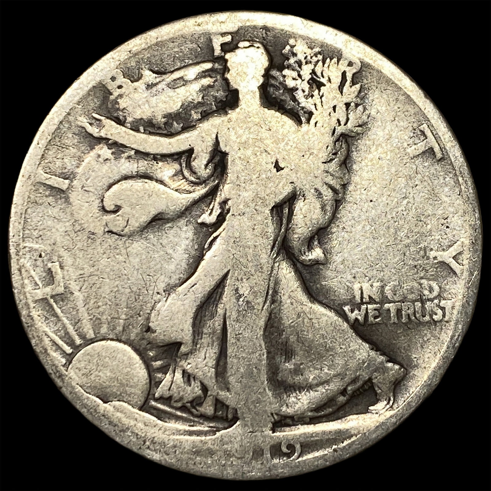 1919-D Silver Walking Liberty Half Dollar LIGHTLY CIRCULATED: 1919-D Silver Walking Liberty Half Dollar LIGHTLY CIRCULATED