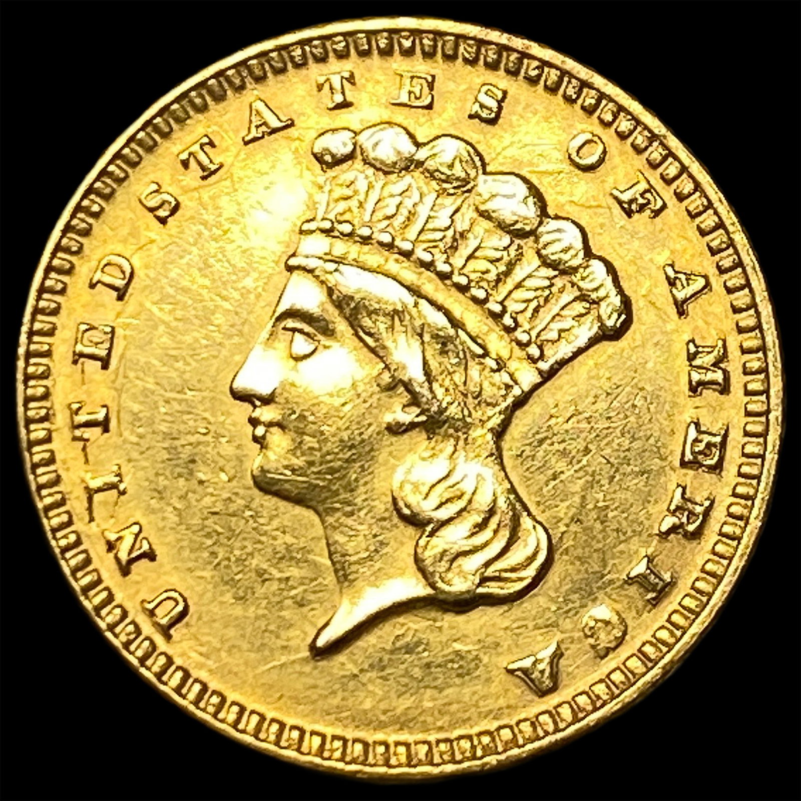 1889 Gold $1 Indian Head CLOSELY UNCIRCULATED: 1889 Gold $1 Indian Head CLOSELY UNCIRCULATED