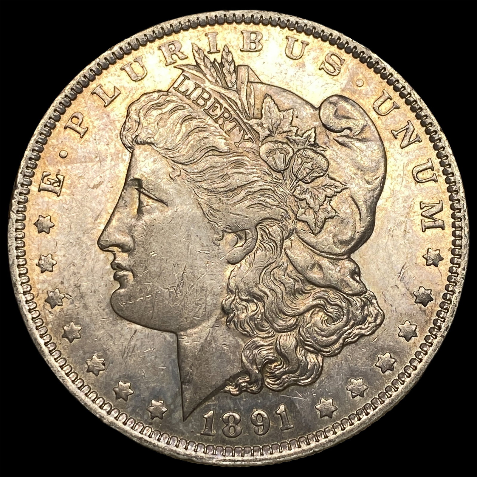 1891-S Silver Morgan Dollar CHOICE AU: 1891-S Silver Morgan Dollar CHOICE AU
