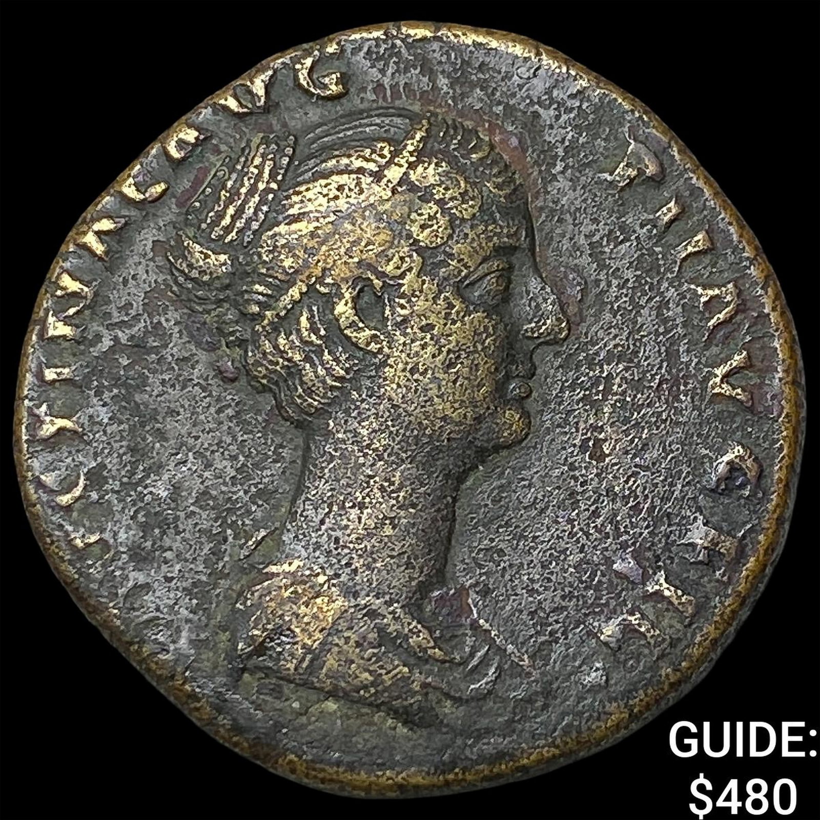 156 AD Roman Empire Faustina II Bronze As NEARLY UNCIRCULATED: 156 AD Roman Empire Faustina II Bronze As NEARLY UNCIRCULATED