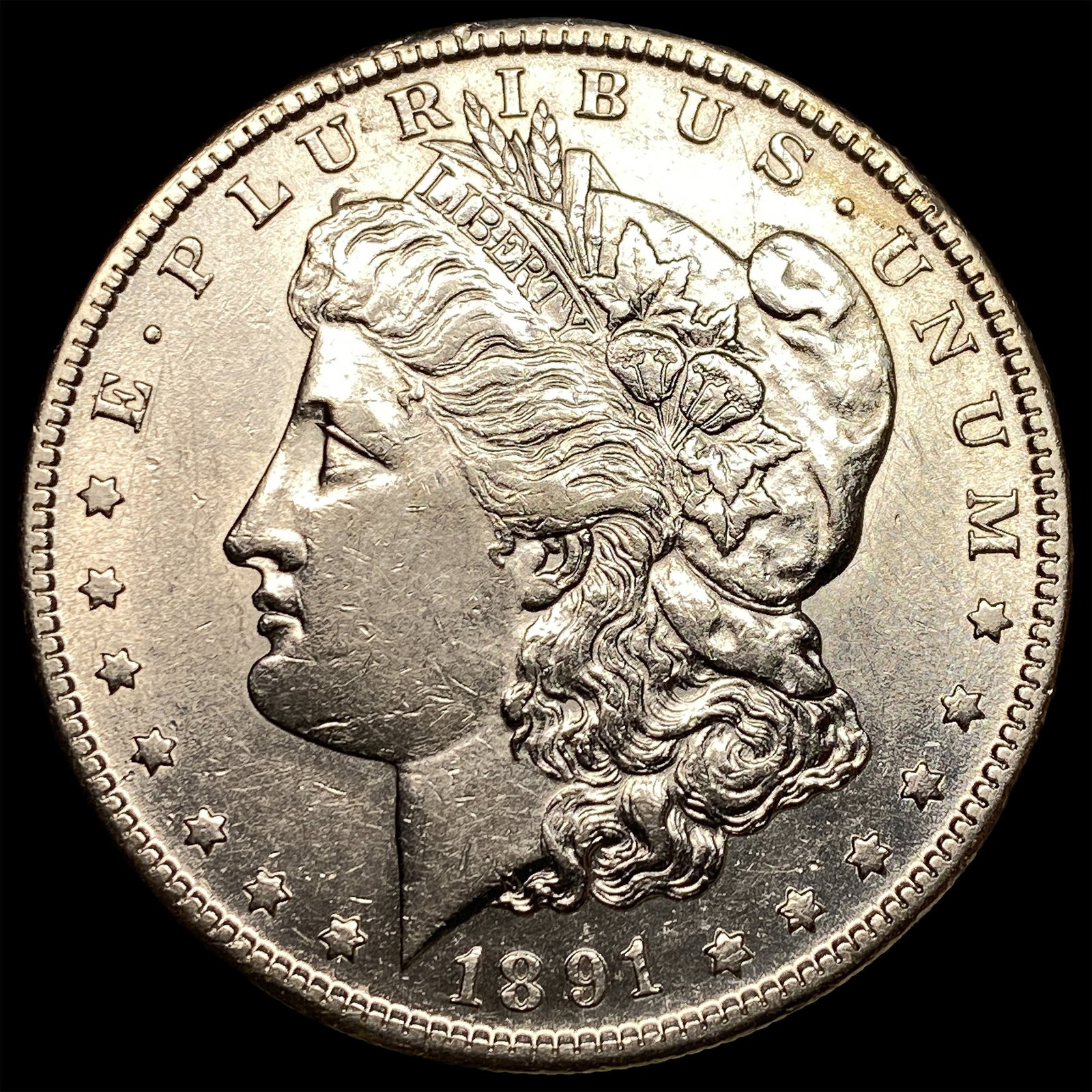 1891-S Silver Morgan Dollar CLOSELY UNCIRCULATED: 1891-S Silver Morgan Dollar CLOSELY UNCIRCULATED
