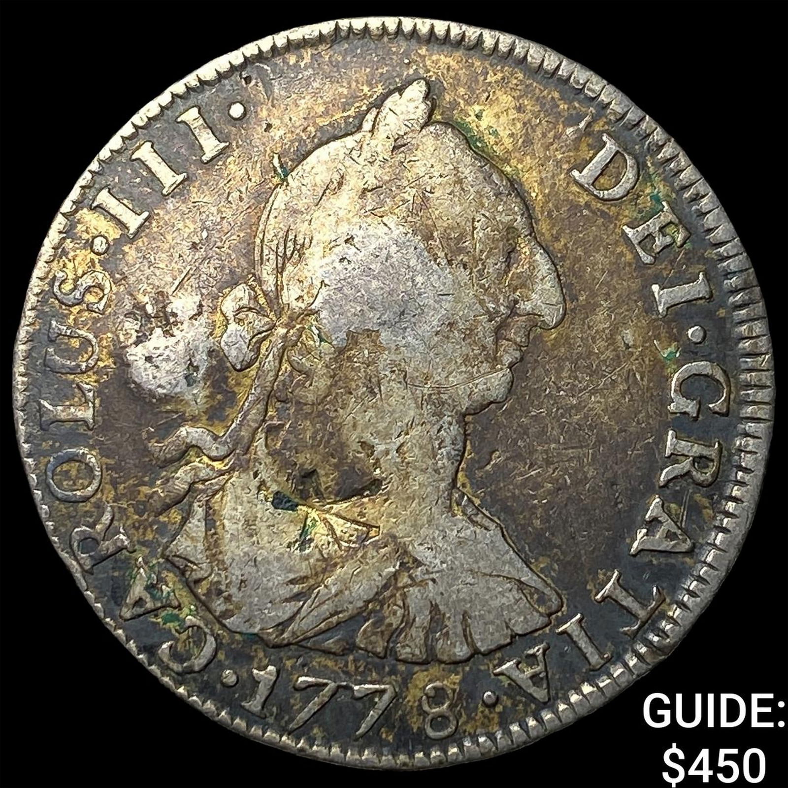 1778 Colonial Spain Silver 4 Reales NEARLY UNCIRCULATED: 1778 Colonial Spain Silver 4 Reales NEARLY UNCIRCULATED