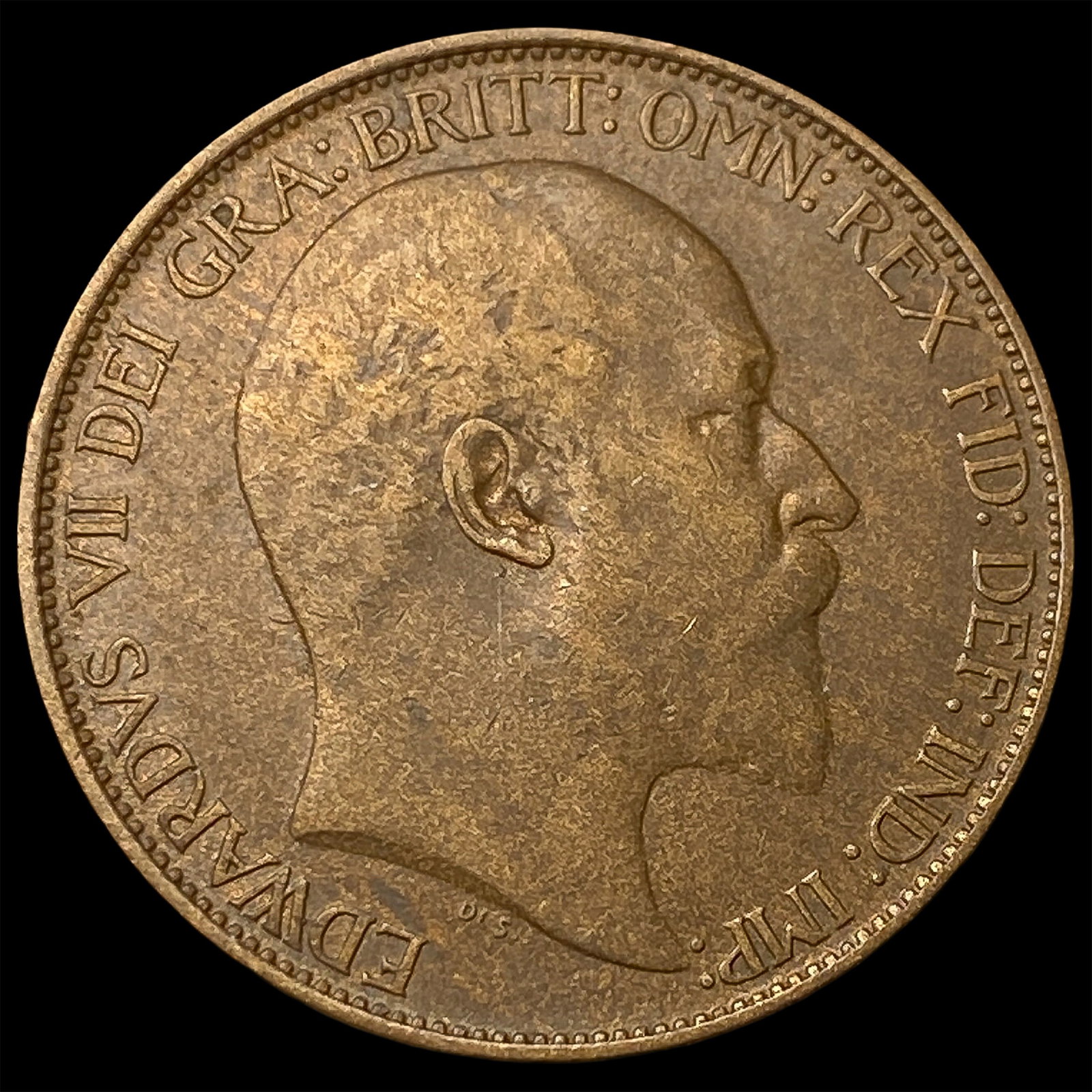 1909 Great Britain Bronze Half Penny NEARLY UNCIRCULATED: 1909 Great Britain Bronze Half Penny NEARLY UNCIRCULATED