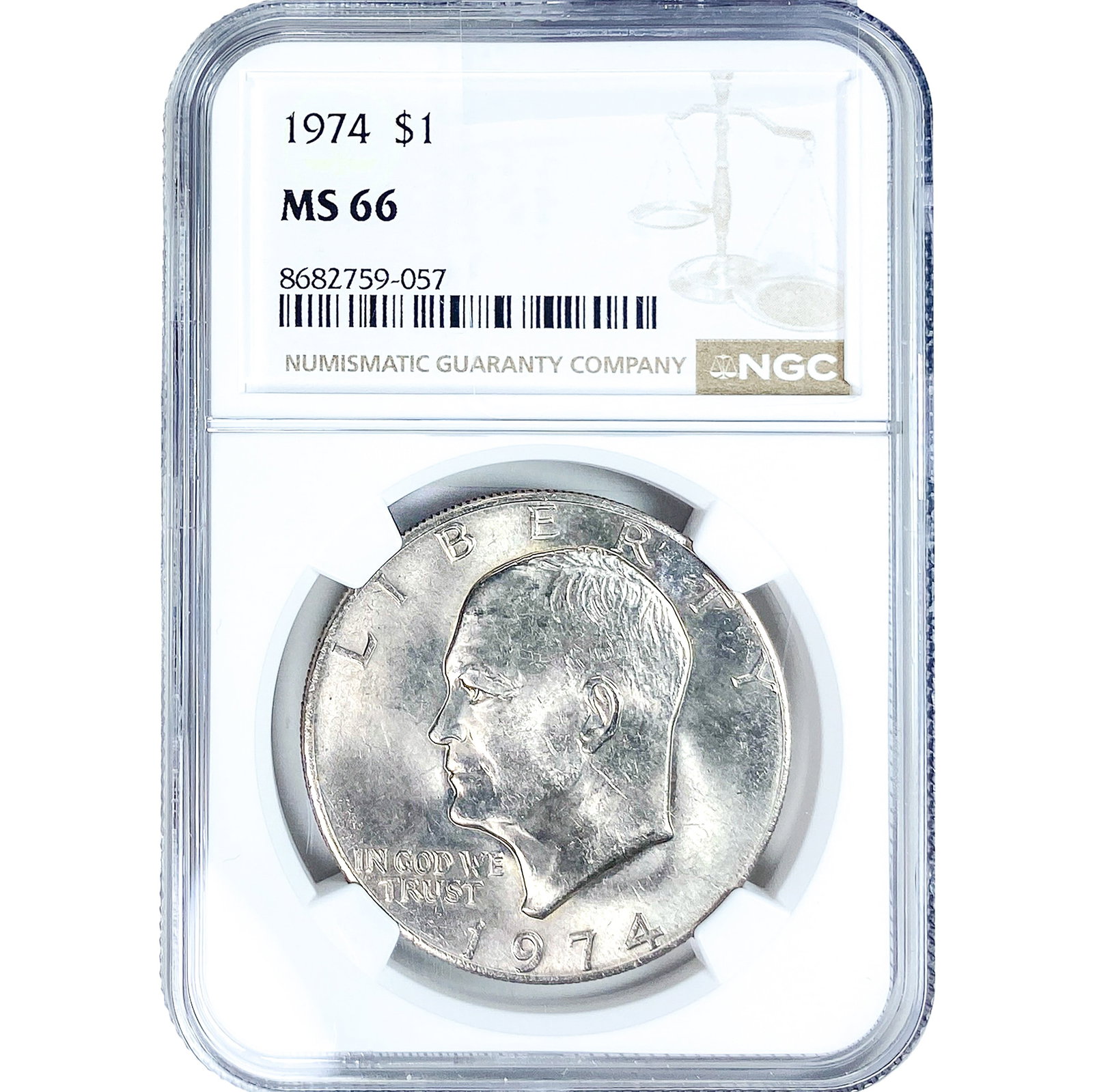 1974 Eisenhower Dollar NGC MS66: 1974 Eisenhower Dollar NGC MS66