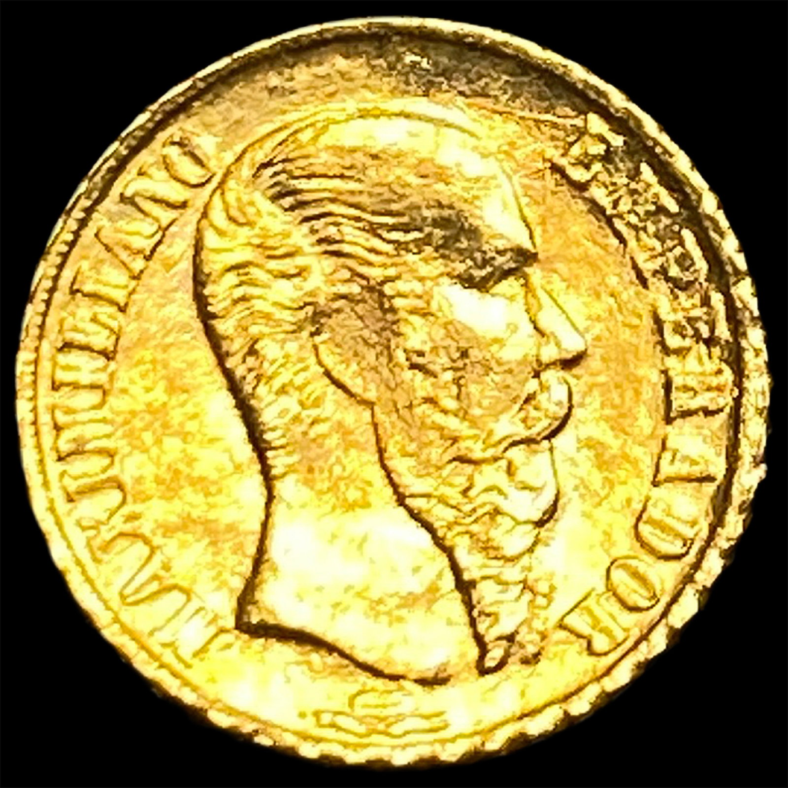 1865 Mexico Gold 1 Peso Maximilian I HIGH GRADE (1 of 2)