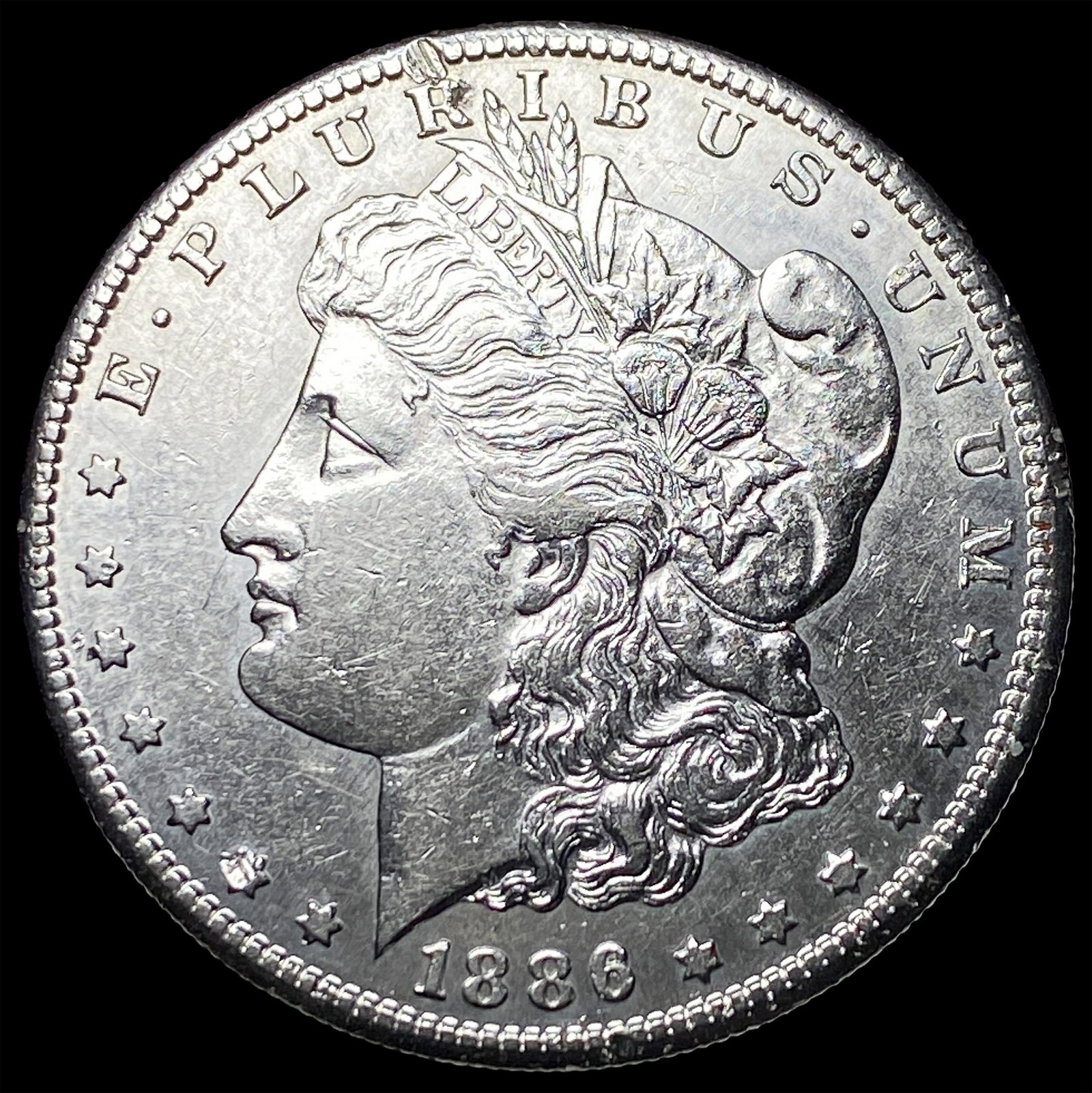 1886-S Silver Morgan Dollar CLOSELY UNCIRCULATED: 1886-S Silver Morgan Dollar CLOSELY UNCIRCULATED