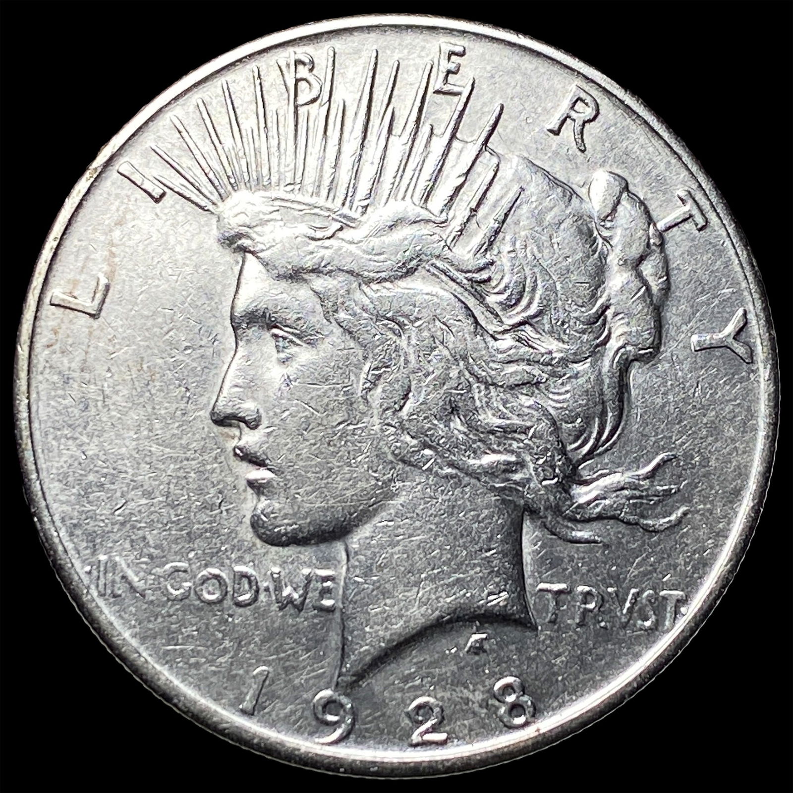 1928-S Peace Silver Dollar CHOICE AU: 1928-S Peace Silver Dollar CHOICE AU