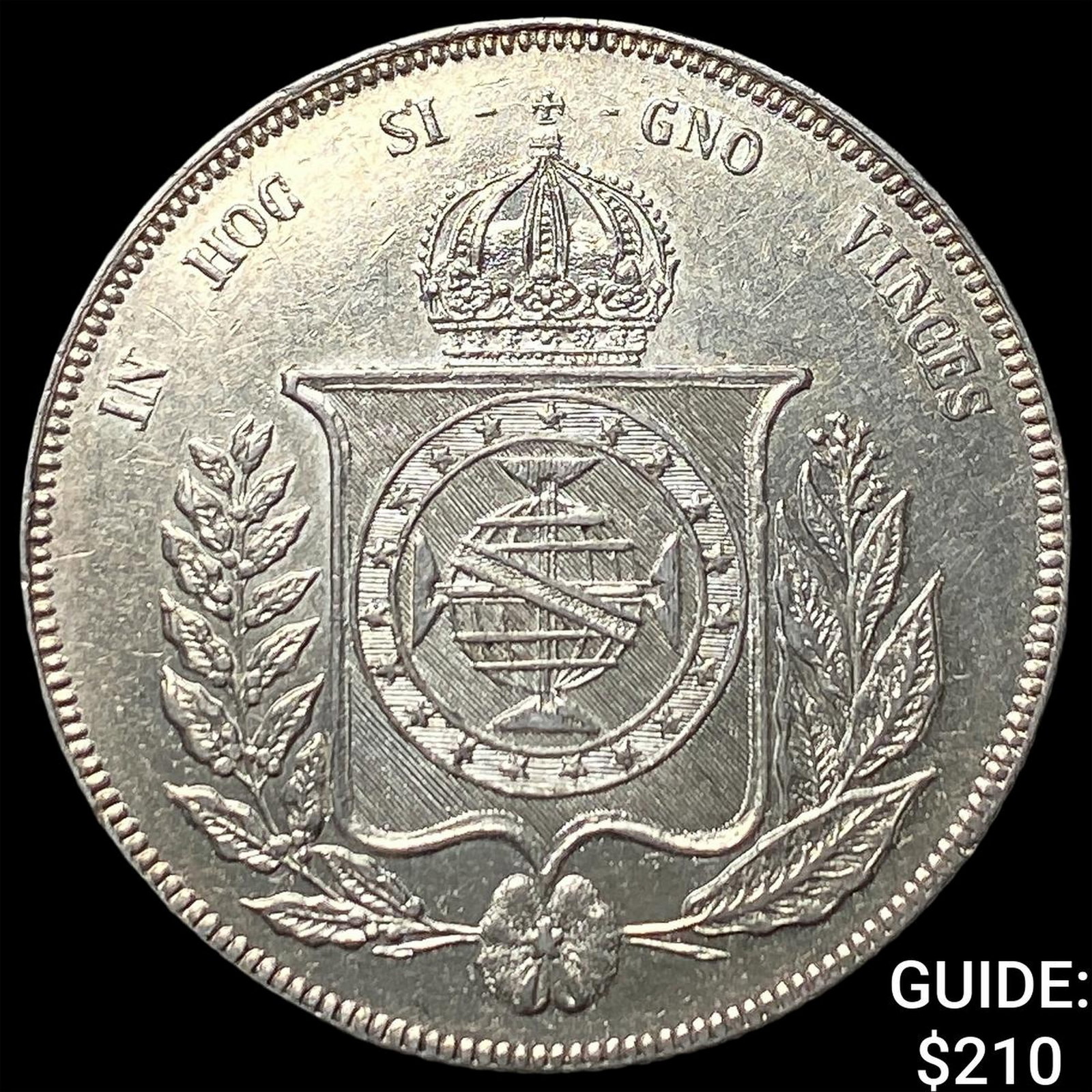 1861 Brazil Silver 1000 Reis CLOSELY UNCIRCULATED (1 of 2)