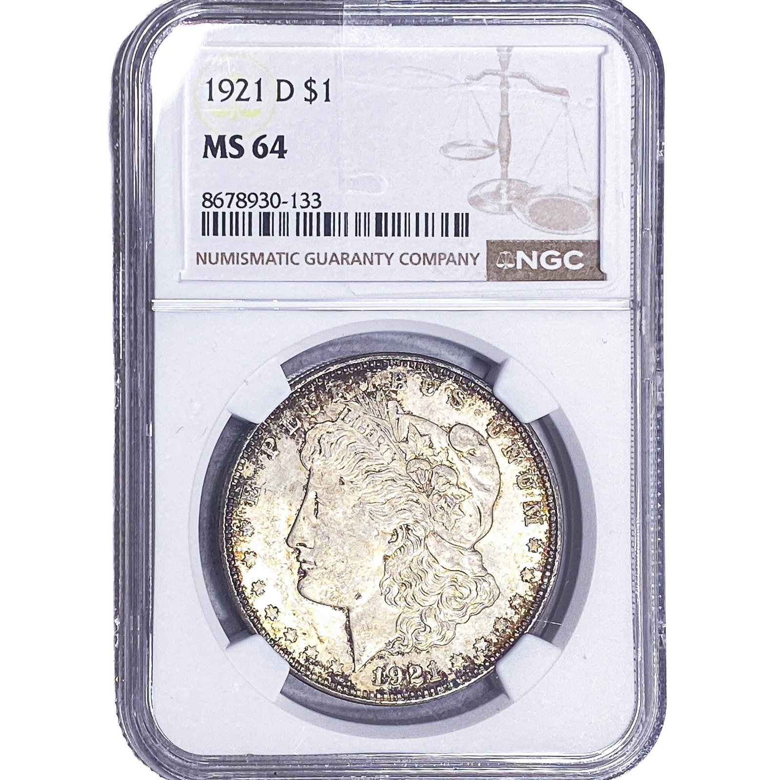 1921-D Morgan Silver Dollar NGC MS64 (1 of 2)