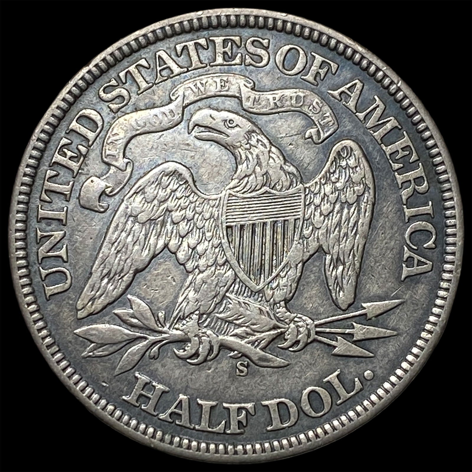 1871-S Silver Half Dollar NEARLY UNCIRCULATED - 2