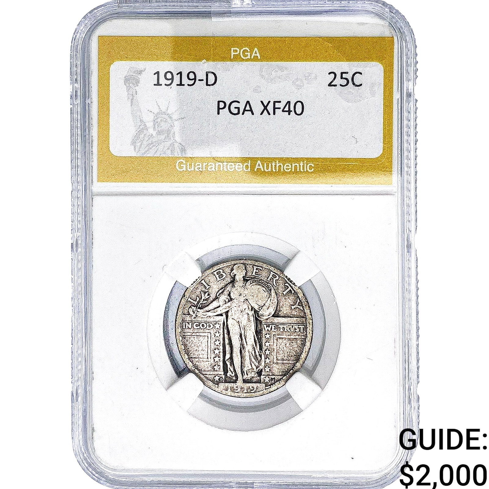 1919-D Standing Liberty Quarter PGA XF40 (1 of 2)