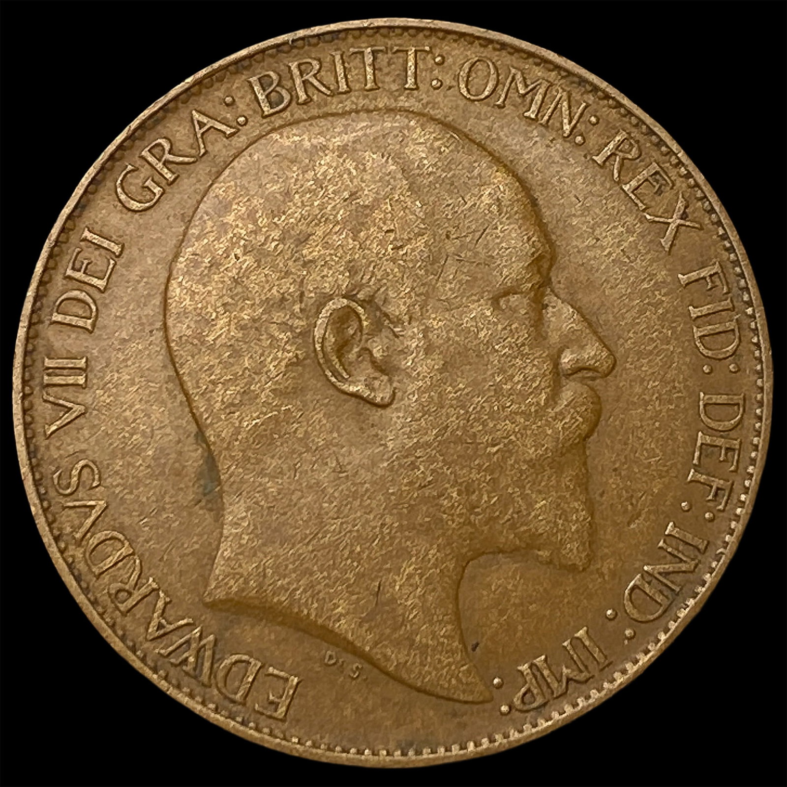 1908 Great Britain Bronze Half Penny NEARLY UNCIRCULATED: 1908 Great Britain Bronze Half Penny NEARLY UNCIRCULATED