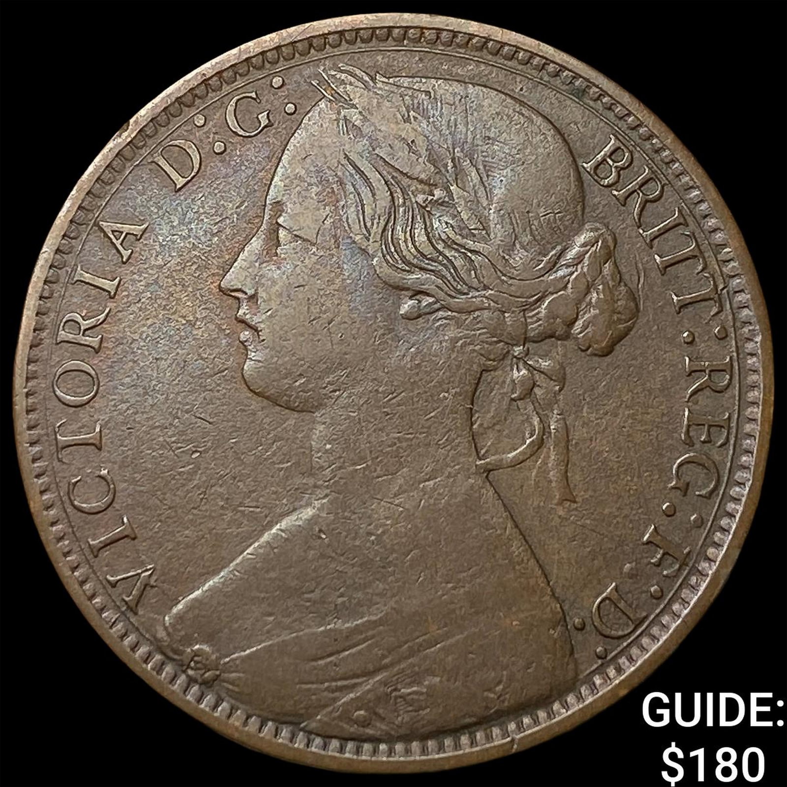 1874 Great Britain Bronze Penny NEARLY UNCIRCULATED (1 of 2)