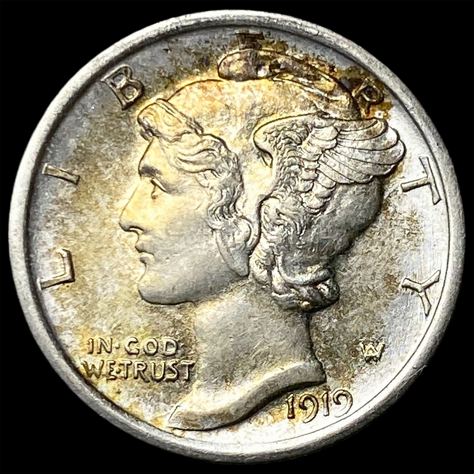 1919-S Silver Mercury Dime UNCIRCULATED (1 of 2)
