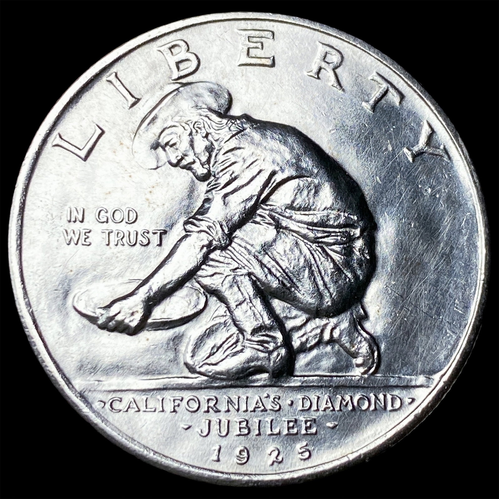 1925-S Silver California Diamond Jubilee Half Dollar UNCIRCULATED: 1925-S Silver California Diamond Jubilee Half Dollar UNCIRCULATED