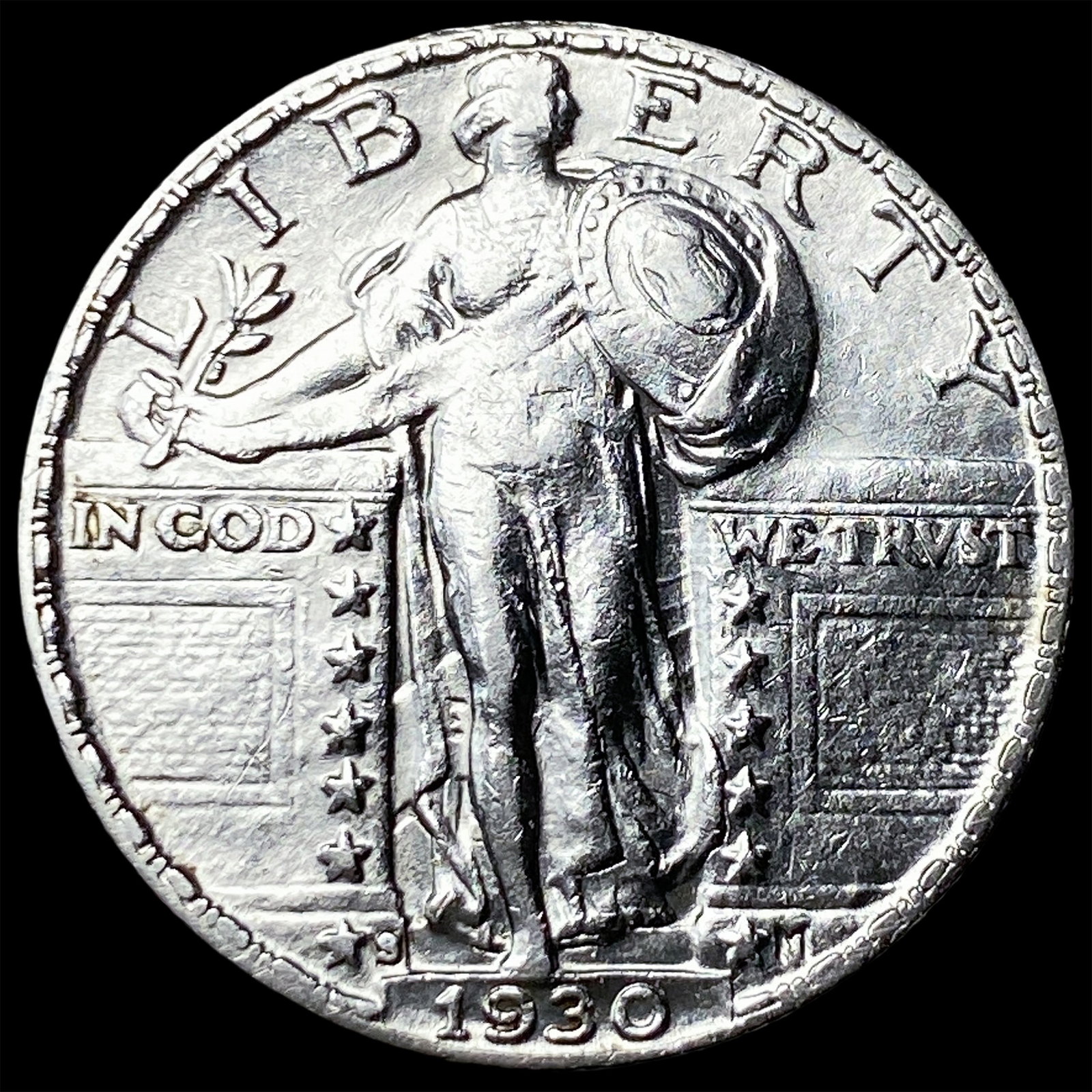 1930-S Silver Standing Liberty Quarter CLOSELY UNCIRCULATED: 1930-S Silver Standing Liberty Quarter CLOSELY UNCIRCULATED