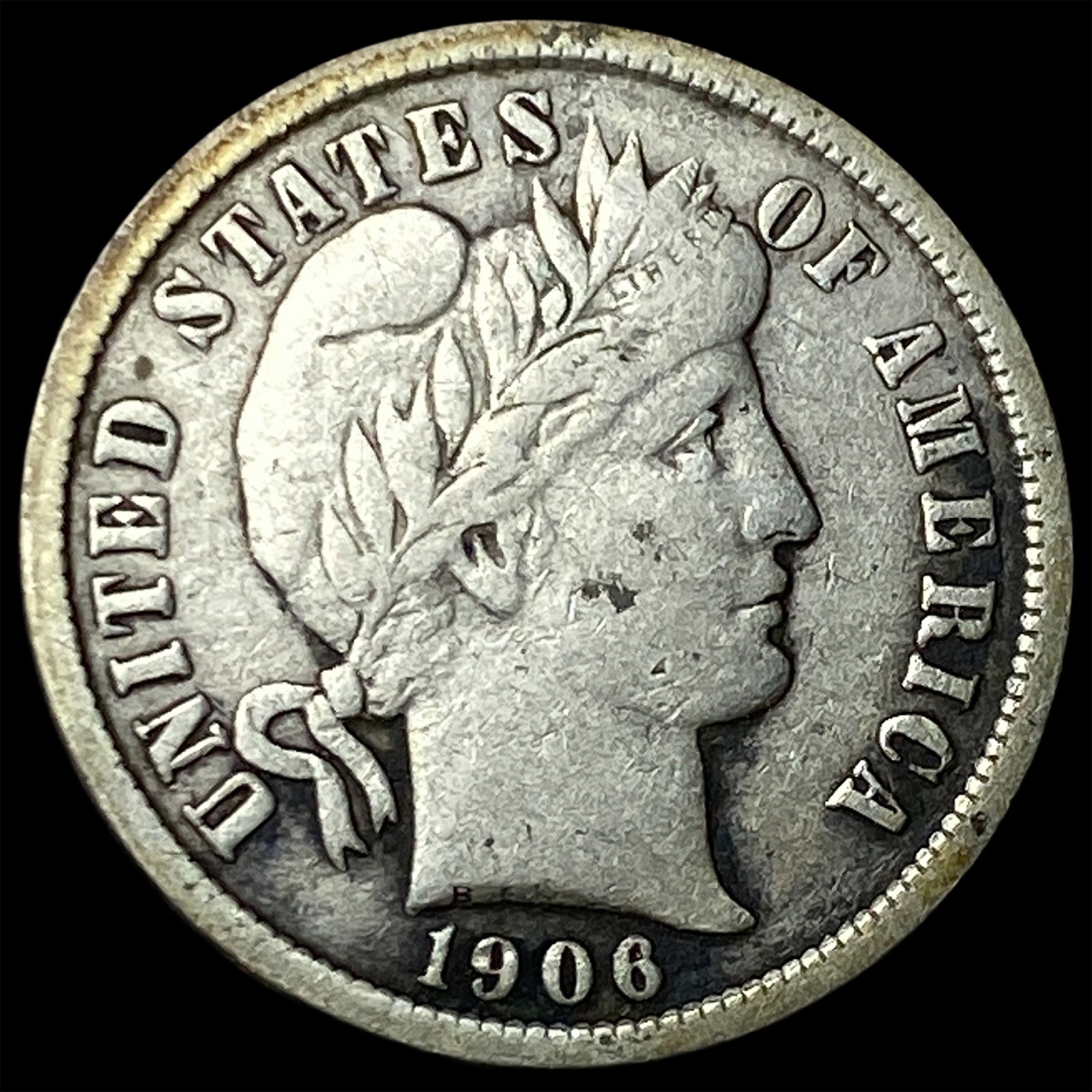 1906 Barber Dime LIGHTLY CIRCULATED: 1906 Barber Dime LIGHTLY CIRCULATED
