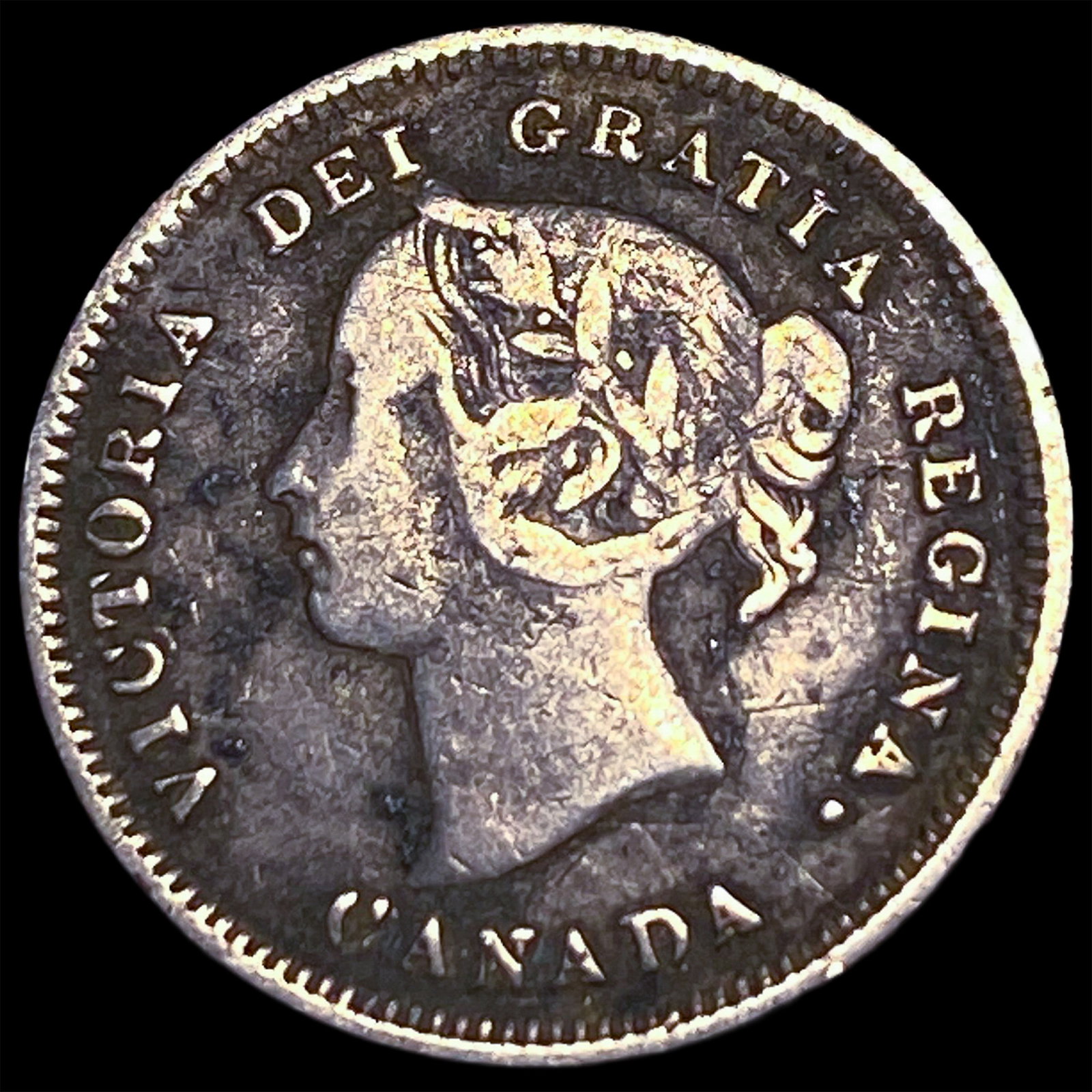 1890 Canada Silver 5 Cents NEARLY UNCIRCULATED: 1890 Canada Silver 5 Cents NEARLY UNCIRCULATED