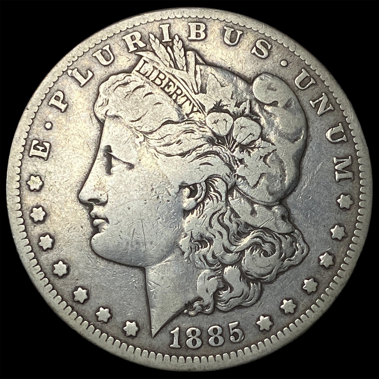 1885-CC Silver Morgan Dollar LIGHTLY CIRCULATED: 1885-CC Silver Morgan Dollar LIGHTLY CIRCULATED